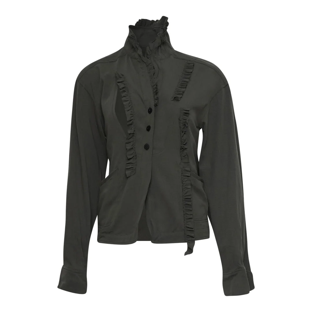 Slit Crinkled Jacket - 1
