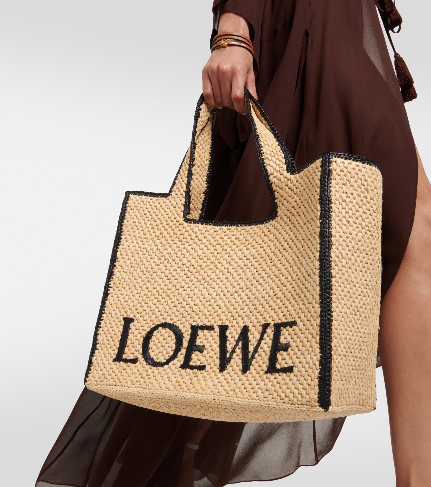 Paula's Ibiza Large raffia tote bag - 2