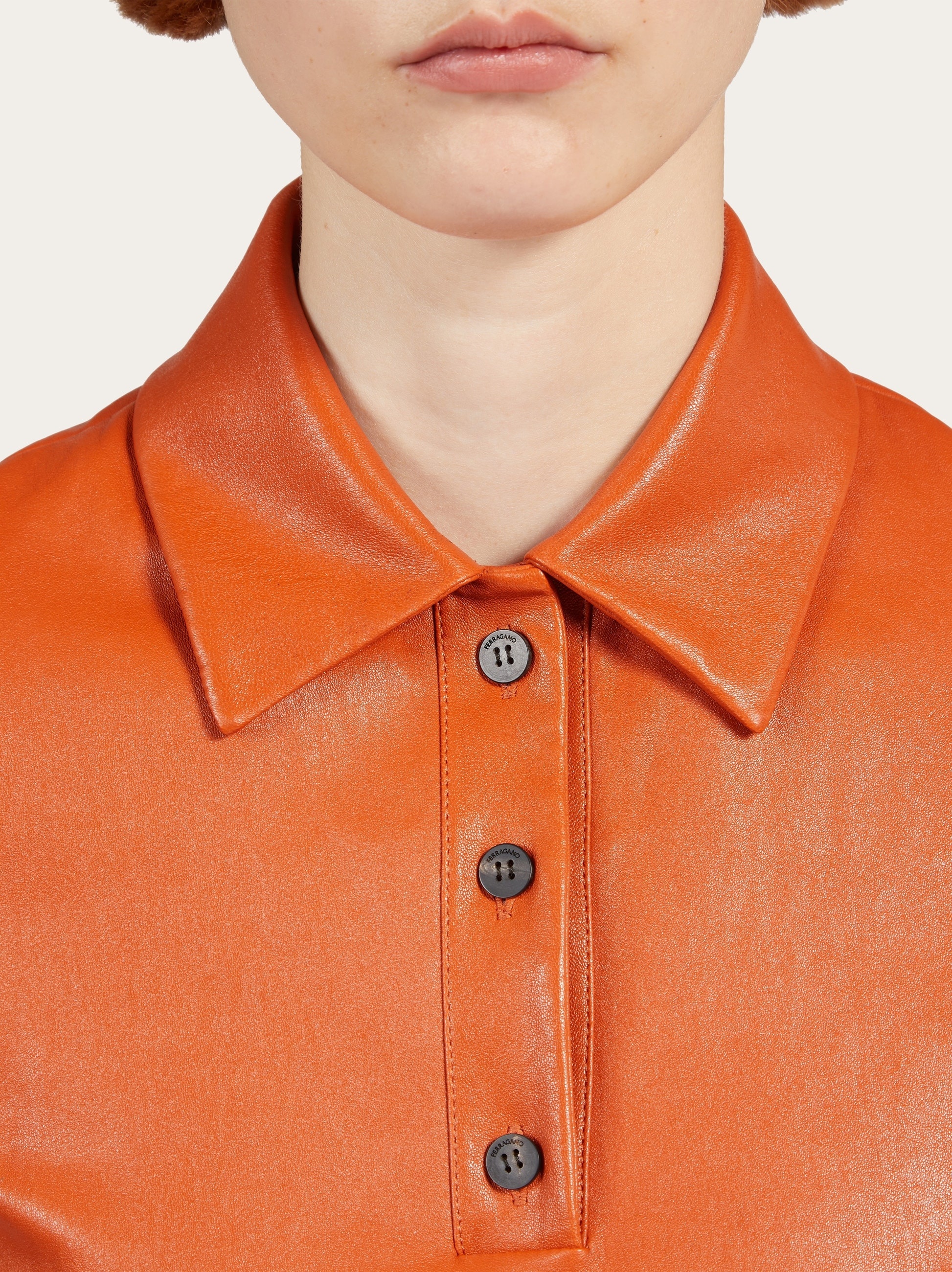 Nappa polo shirt - 4