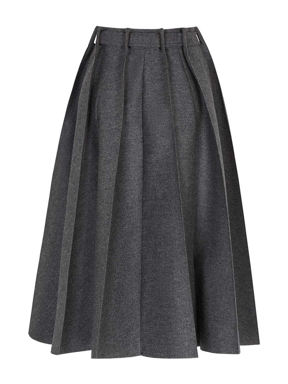 pleated A-line skirt - 2