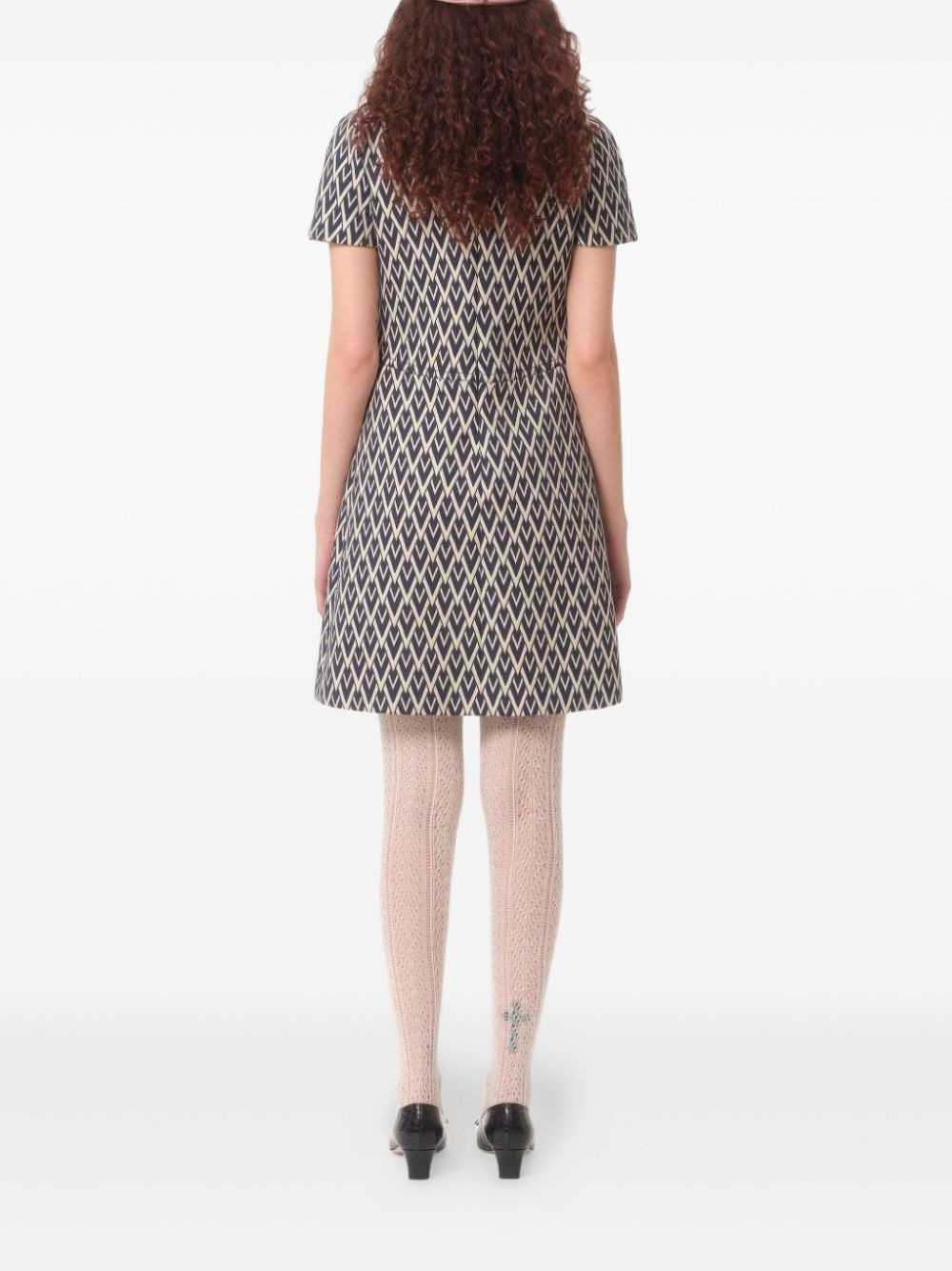 Toute la V jacquard mini dress - 4