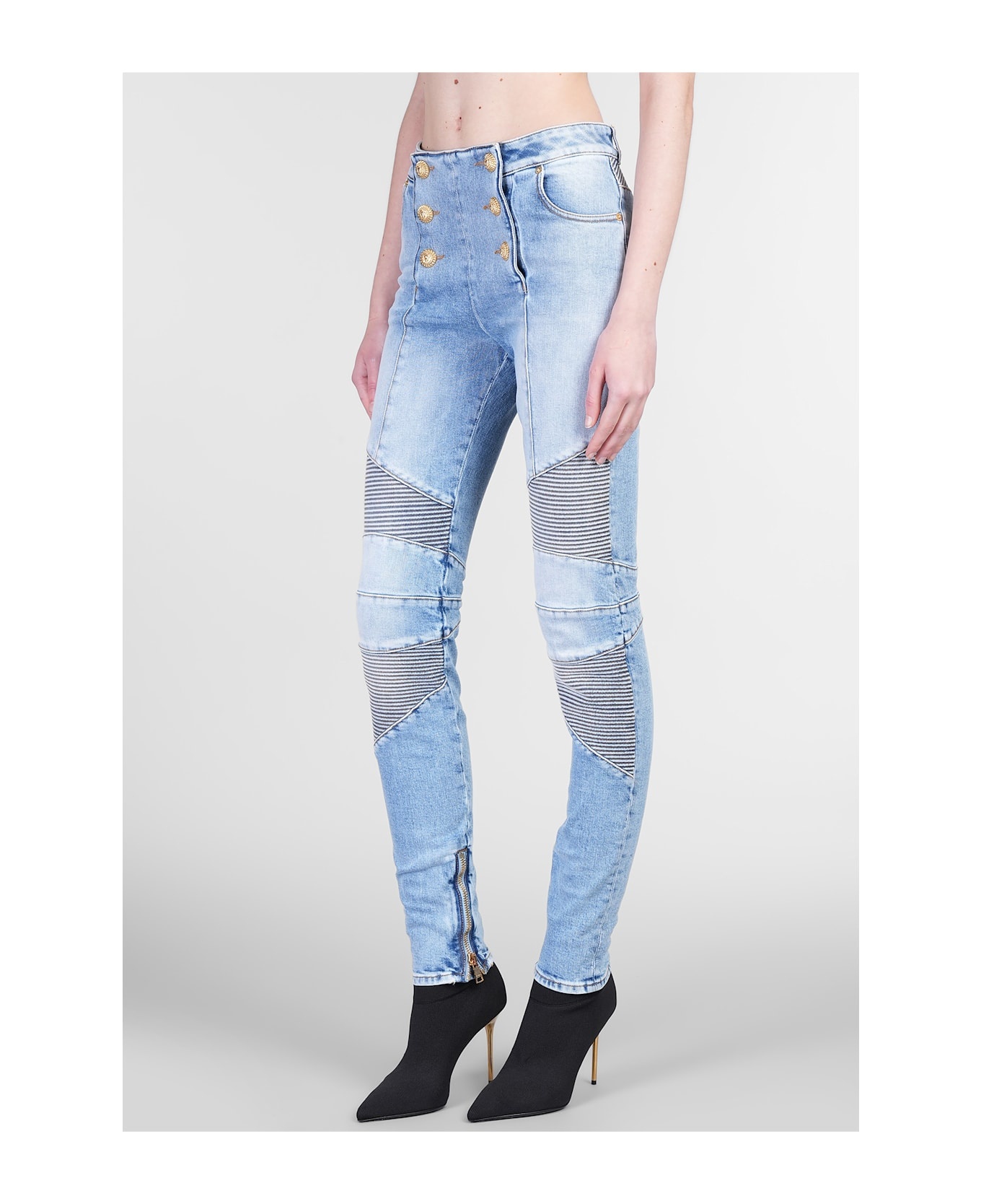 Jeans In Blue Cotton - 4