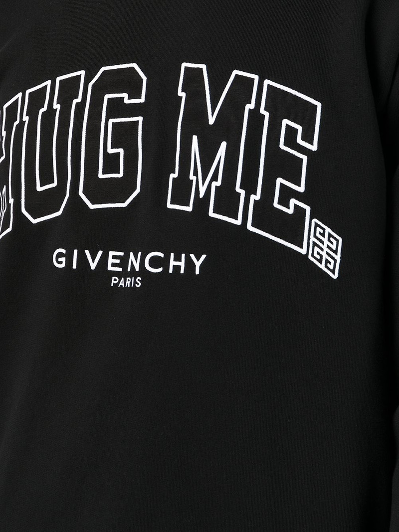 embroidered-slogan cotton sweatshirt 5
