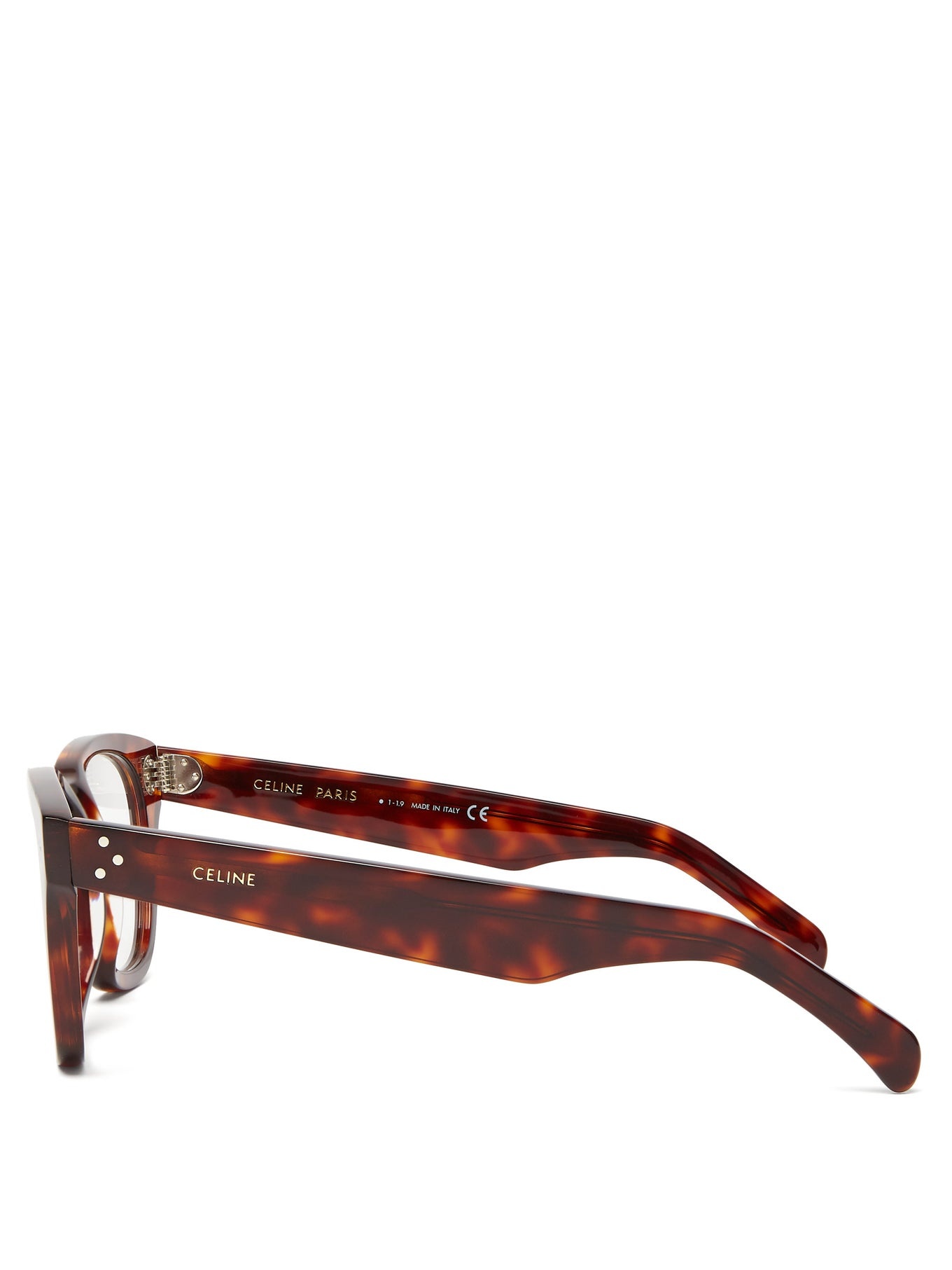 D-frame tortoiseshell-effect acetate glasses - 4