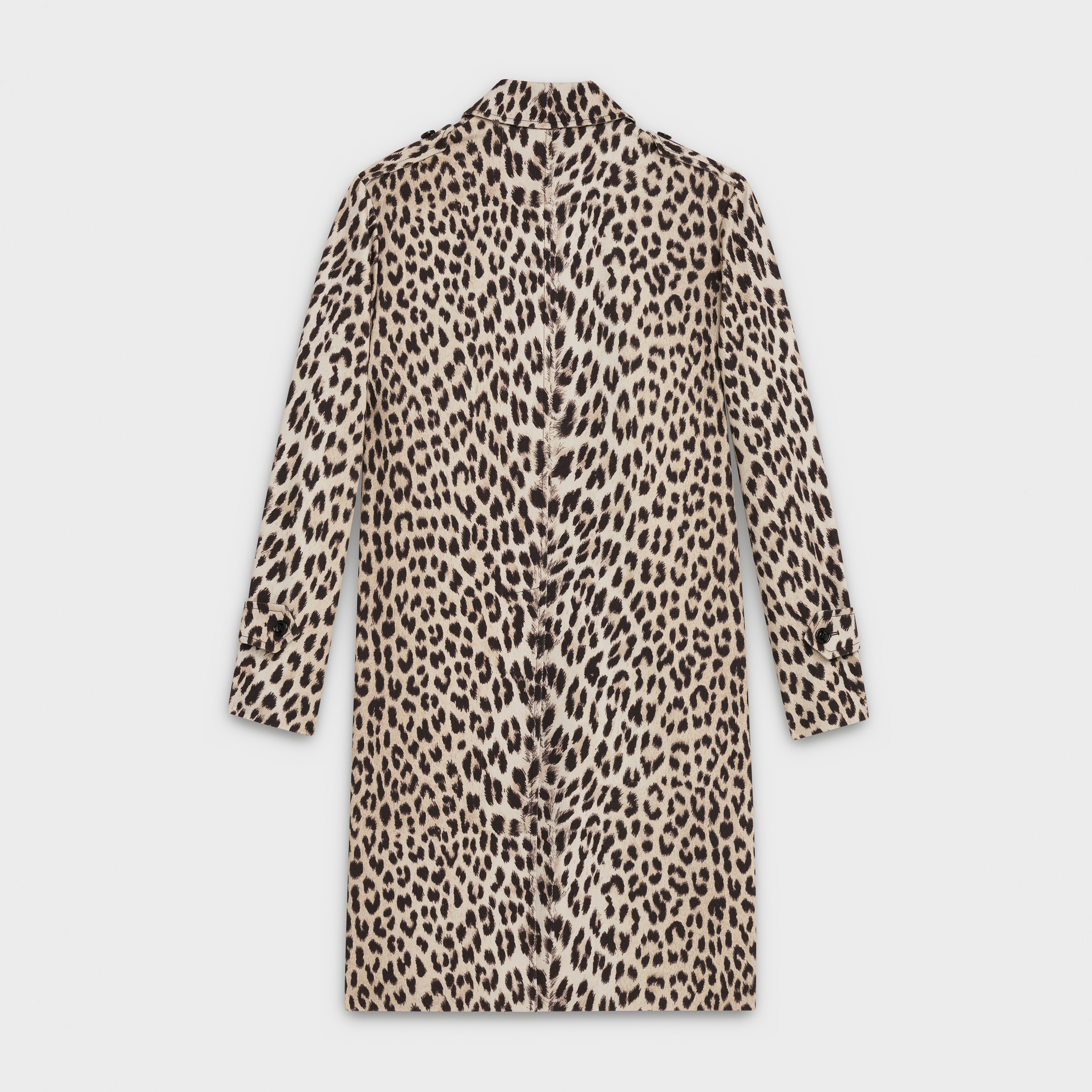 TUBE 'MAC' COAT IN LEOPARD PRINTED  COTTON - 2