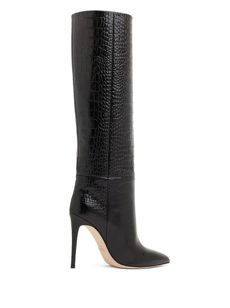 crocodile-effect 105mm knee-length boots 3