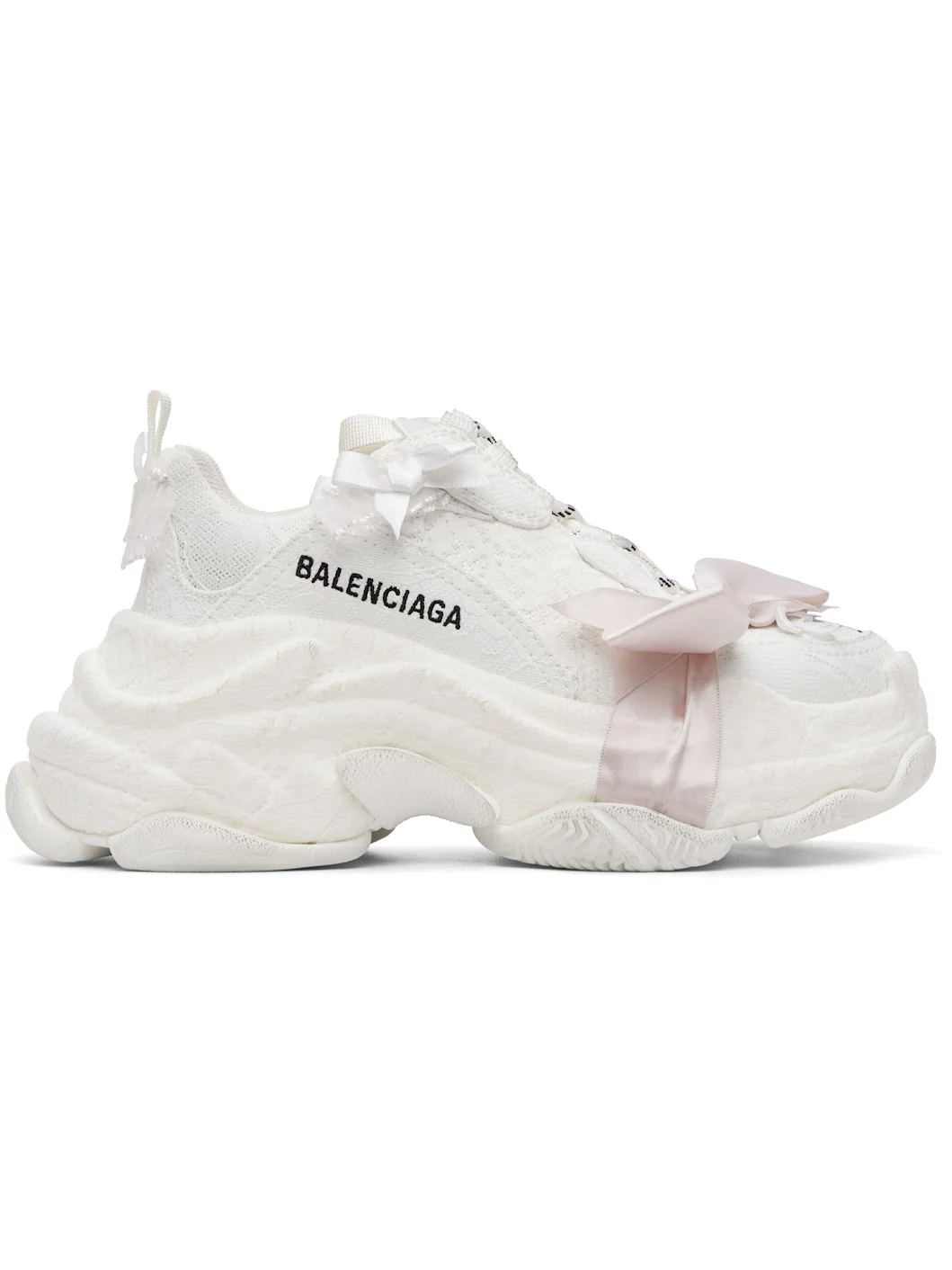 White Triple S Sneakers - 1
