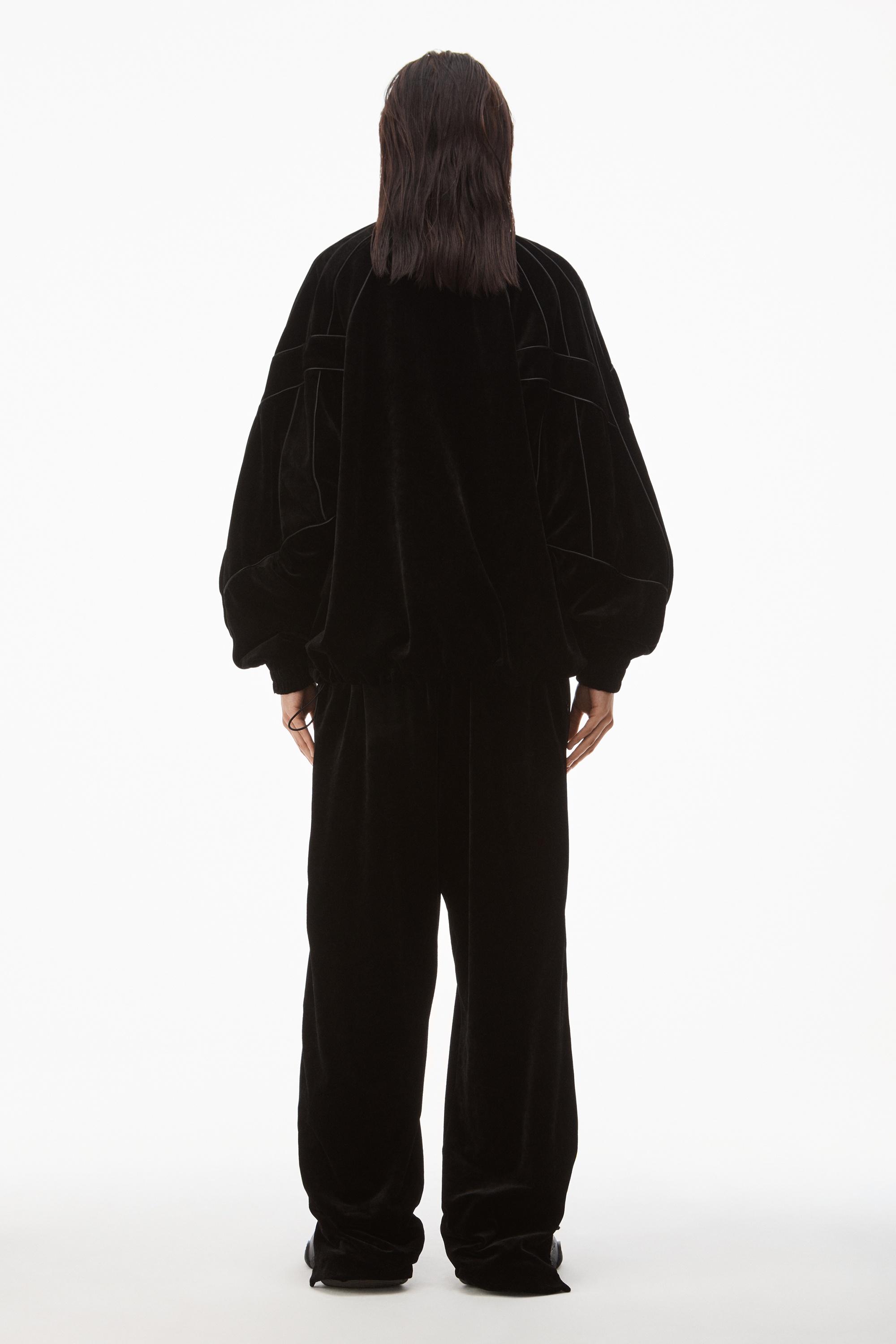 TRACK JACKET IN CRUSHED VELOUR - 5