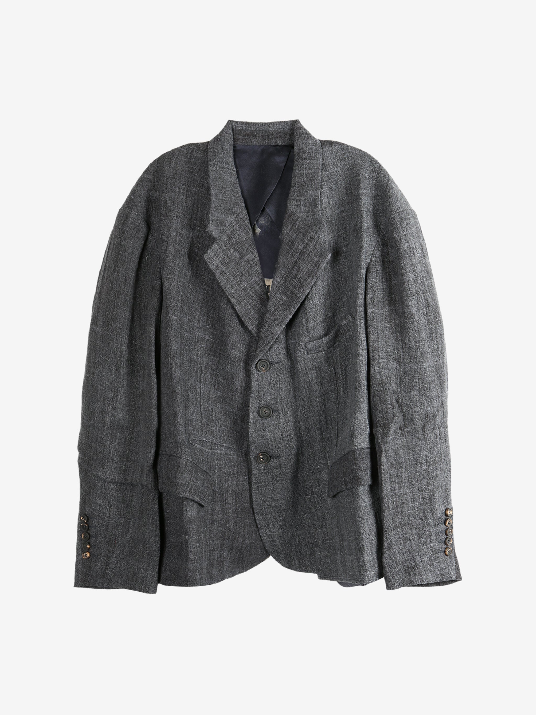 ZIGGY CHEN - Men Cropped 3 Button Blazer - 5