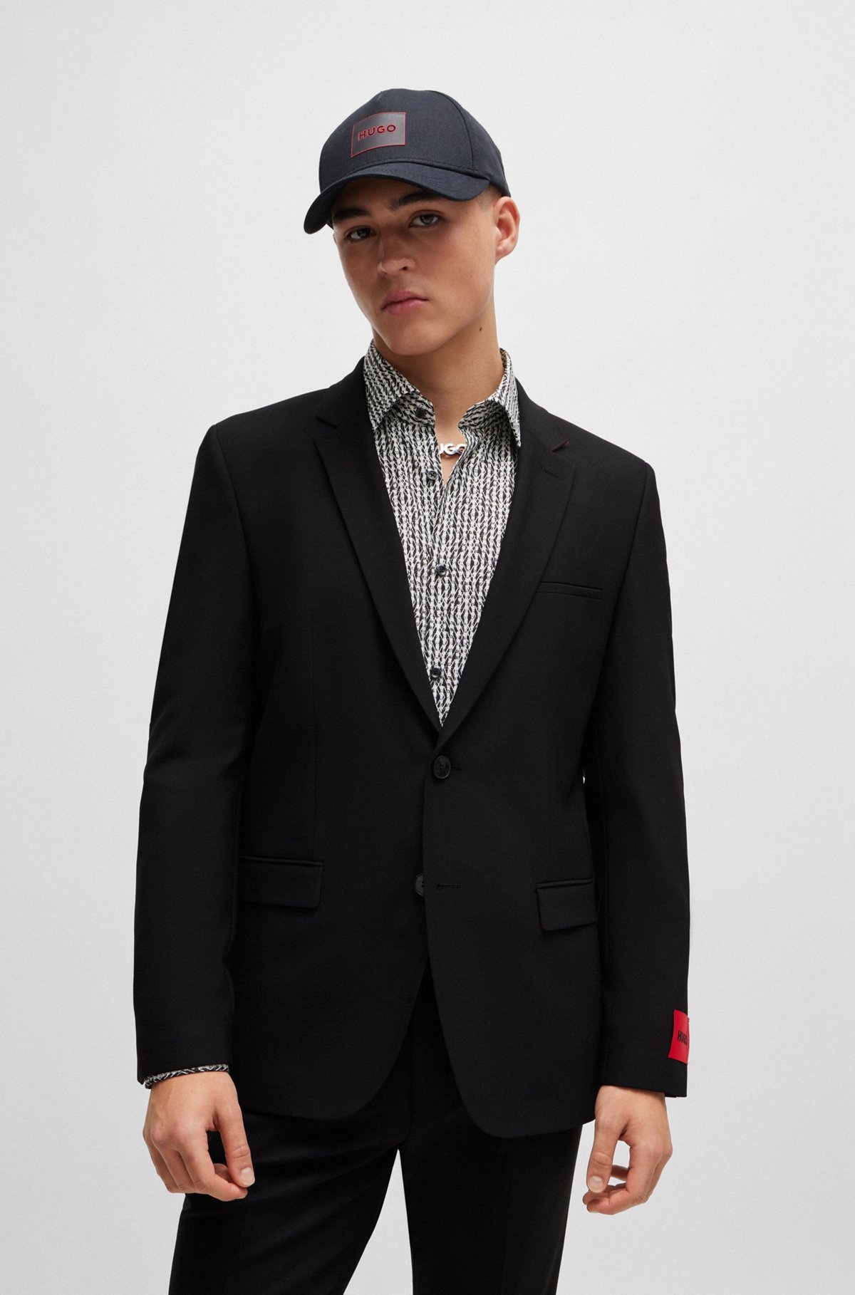 EXTRA-SLIM-FIT SUIT IN A STRUCTURED WOOL BLEND - 3