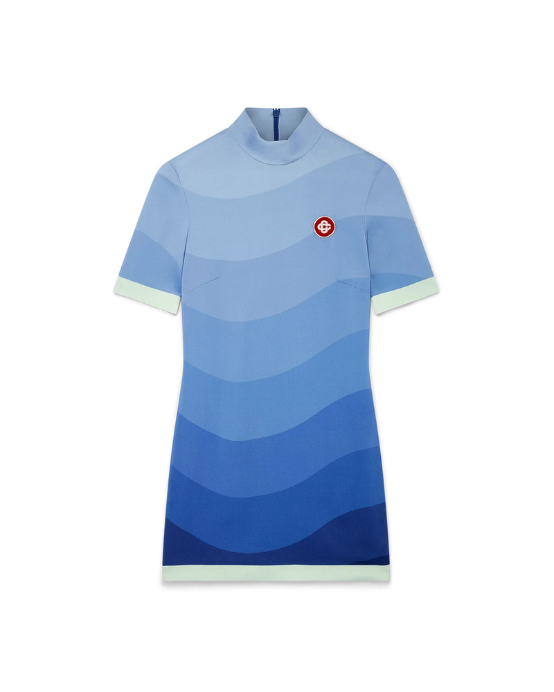 Blue Gradient Wave Dress 1