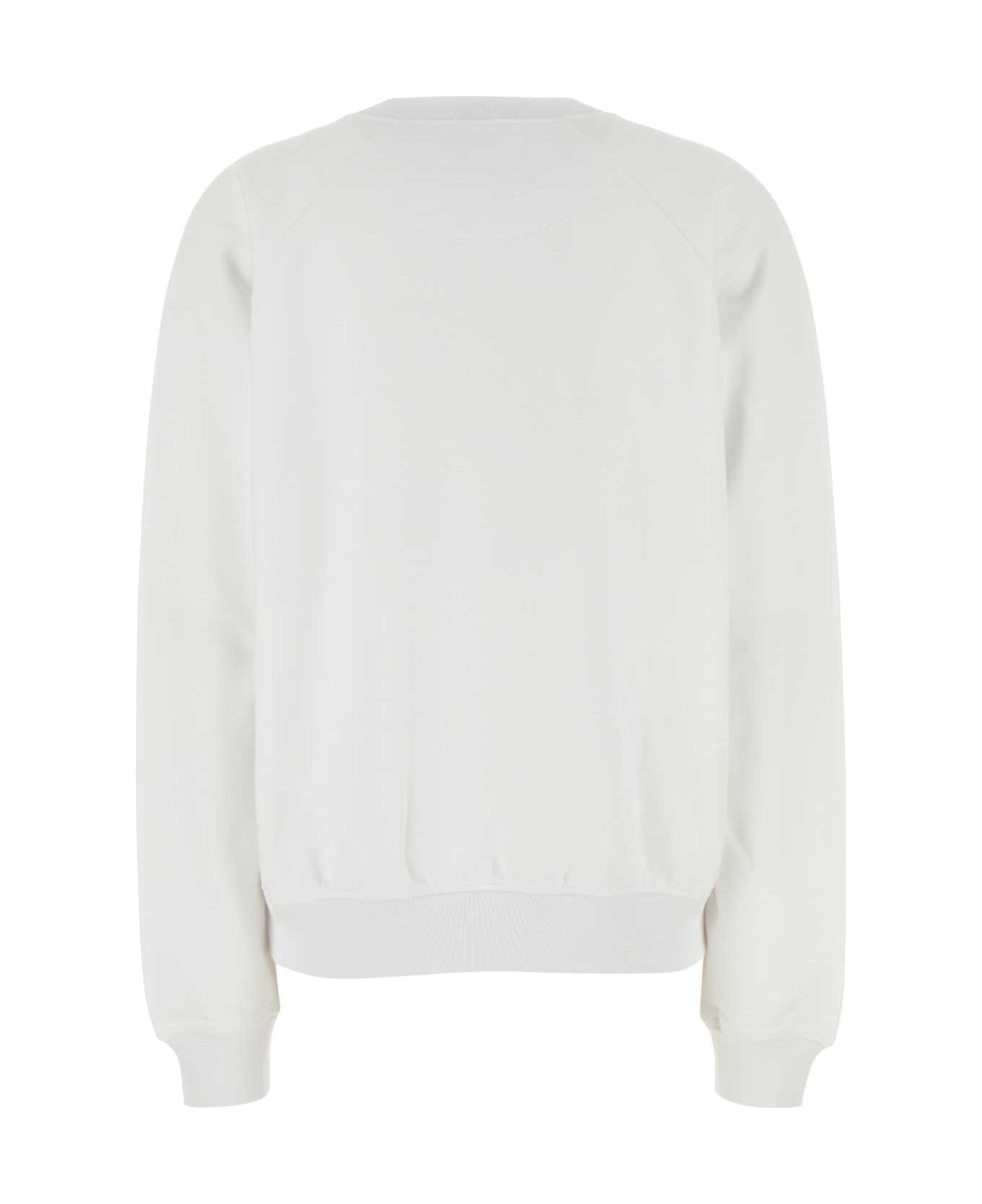 White Cotton Oversize Sweatshirt - 2