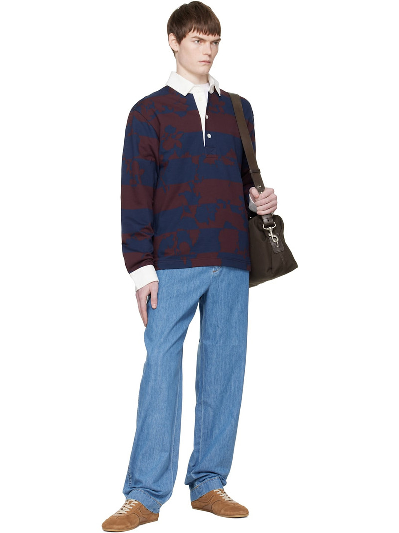 Brown Canvas & Lambskin Bag 4