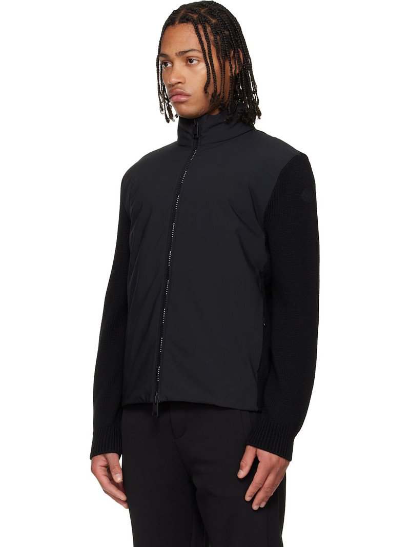 Moncler Black Virgin Wool Down Jacket outlook