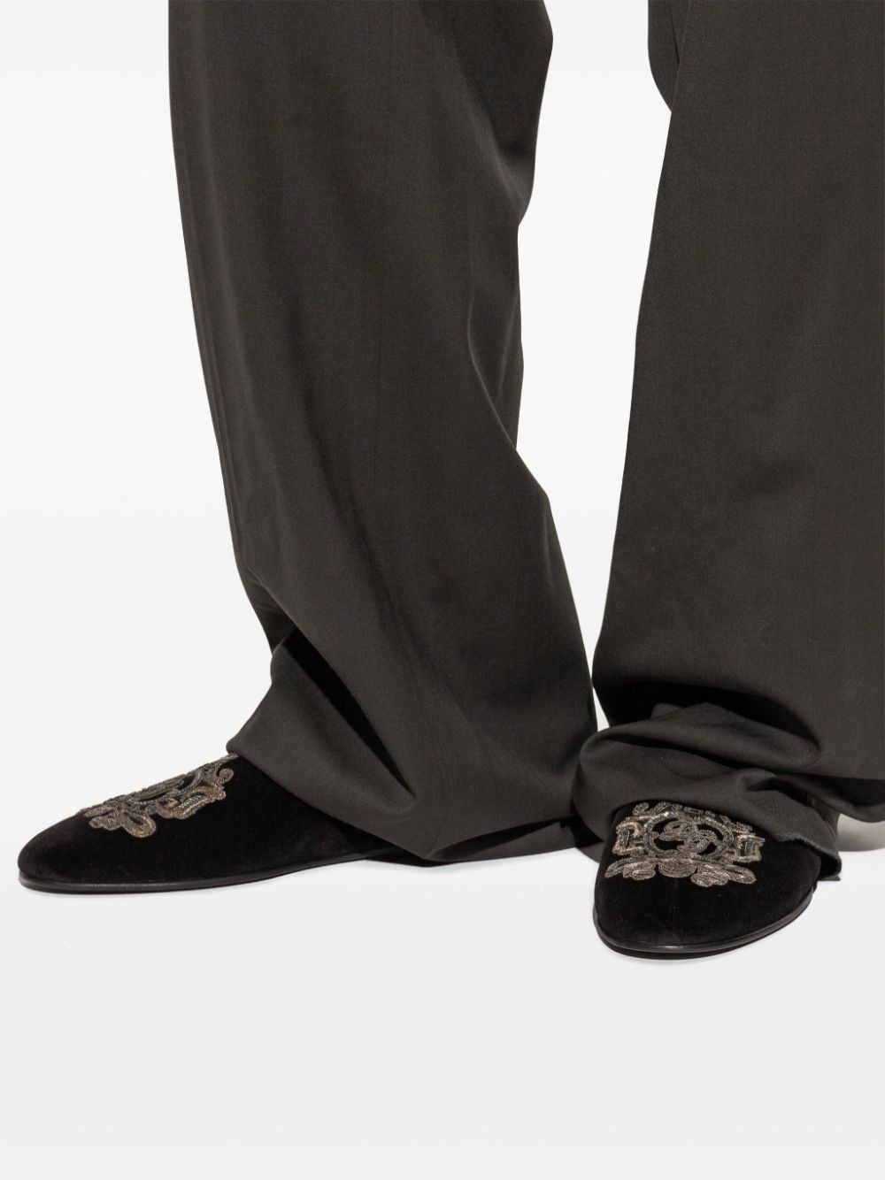 logo-embroidered slippers - 5