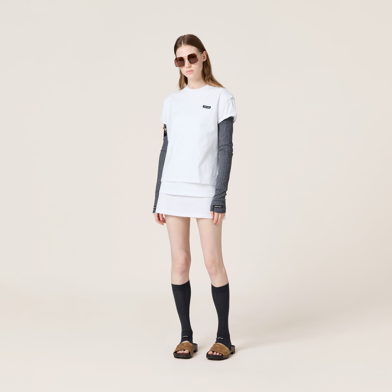 Miu Miu Set of three jersey t-shirts outlook
