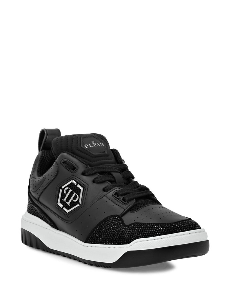 PHILIPP PLEIN Hexagon Crystal low-top sneakers outlook