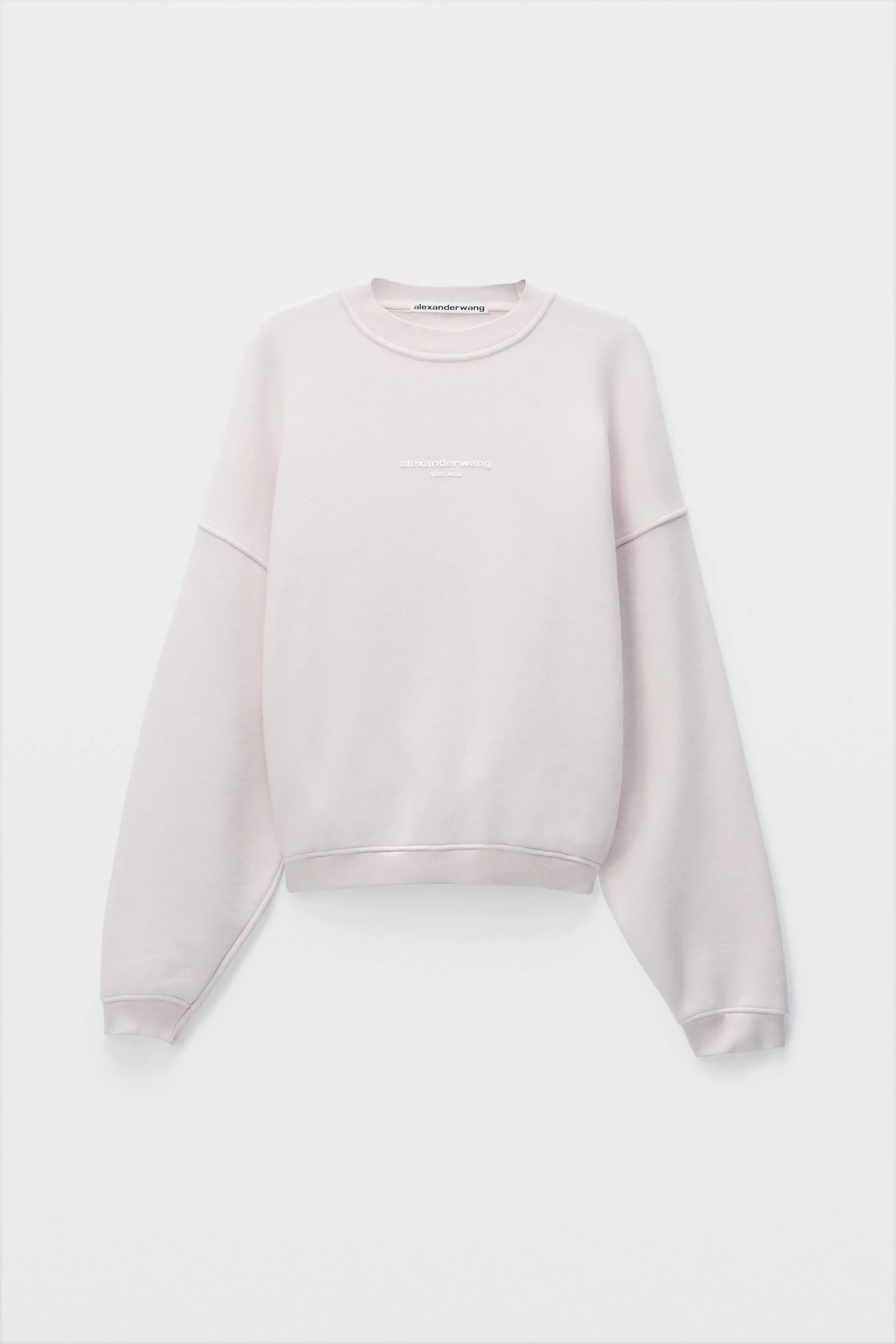 logo print oversized crewneck - 1