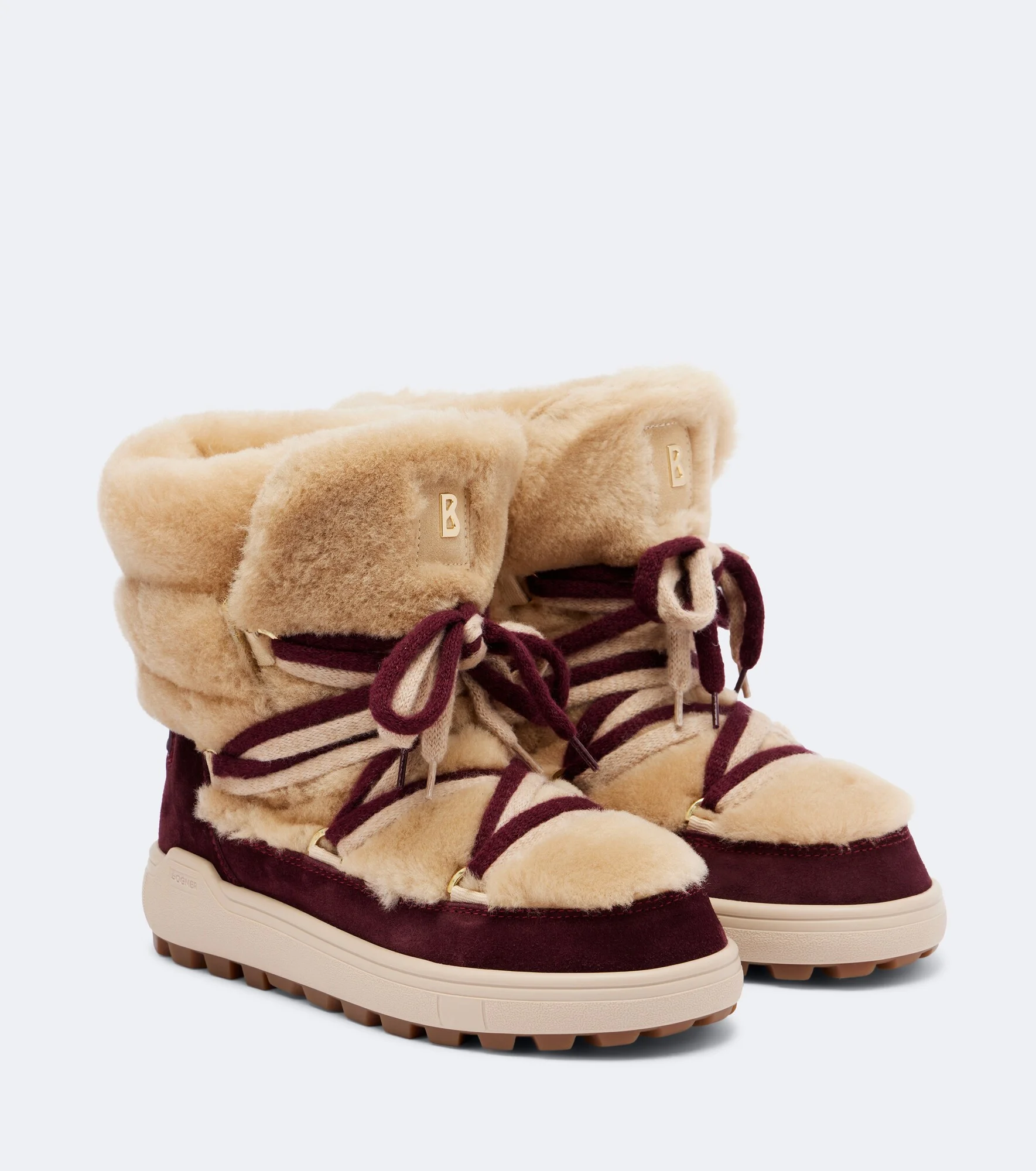 Chamonix shearling and suede snow boots - 1