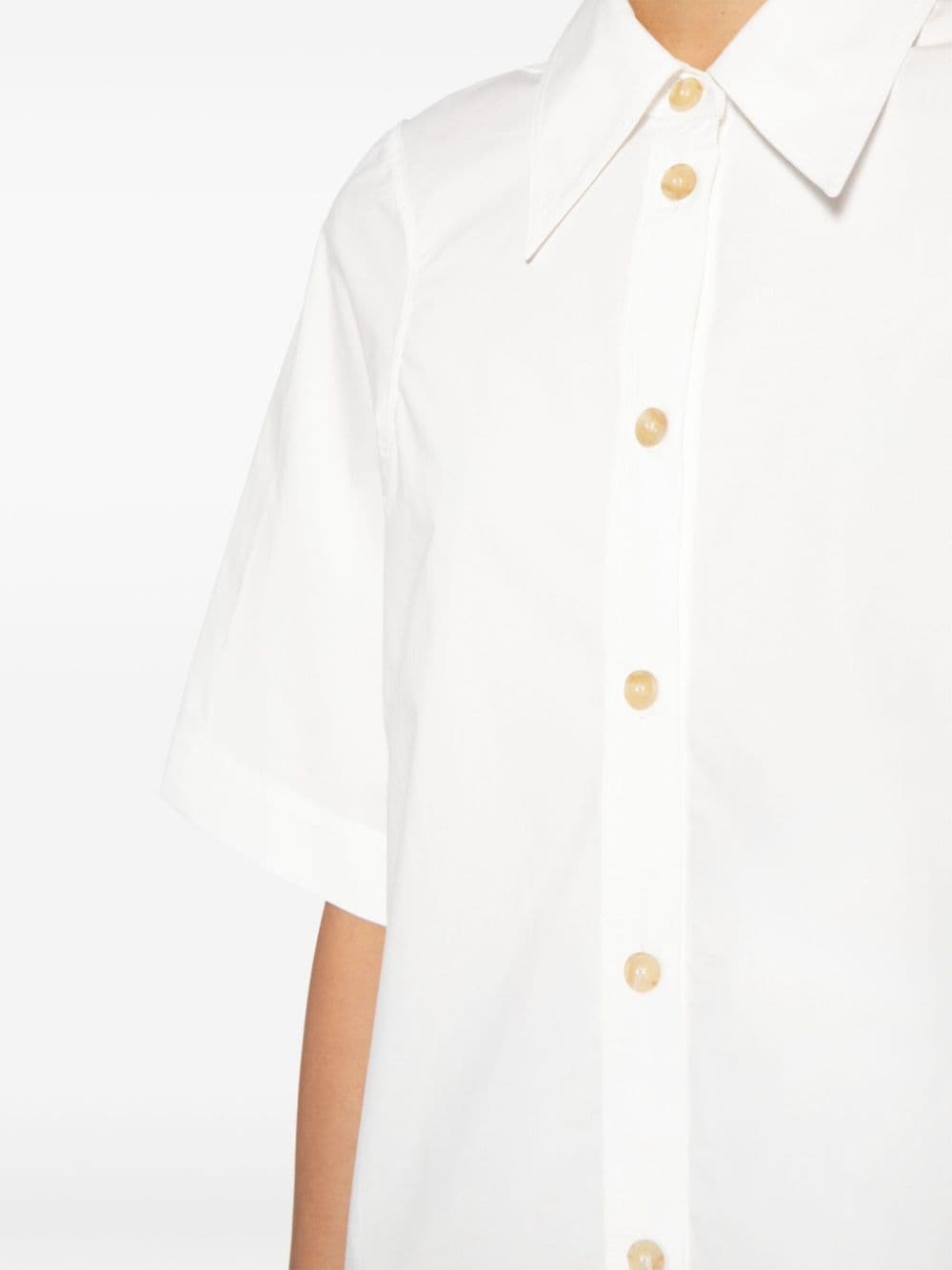 pointed-collar cotton shirt - 5