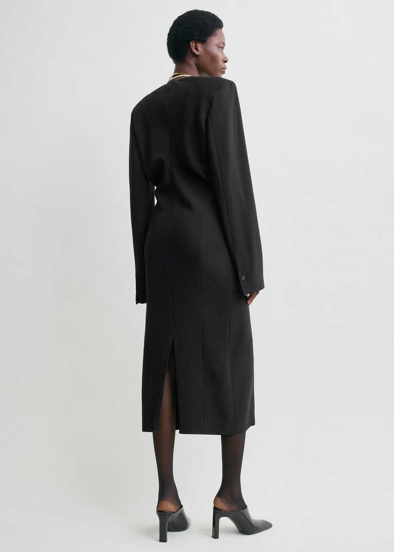 Tailored slouch dress black 4