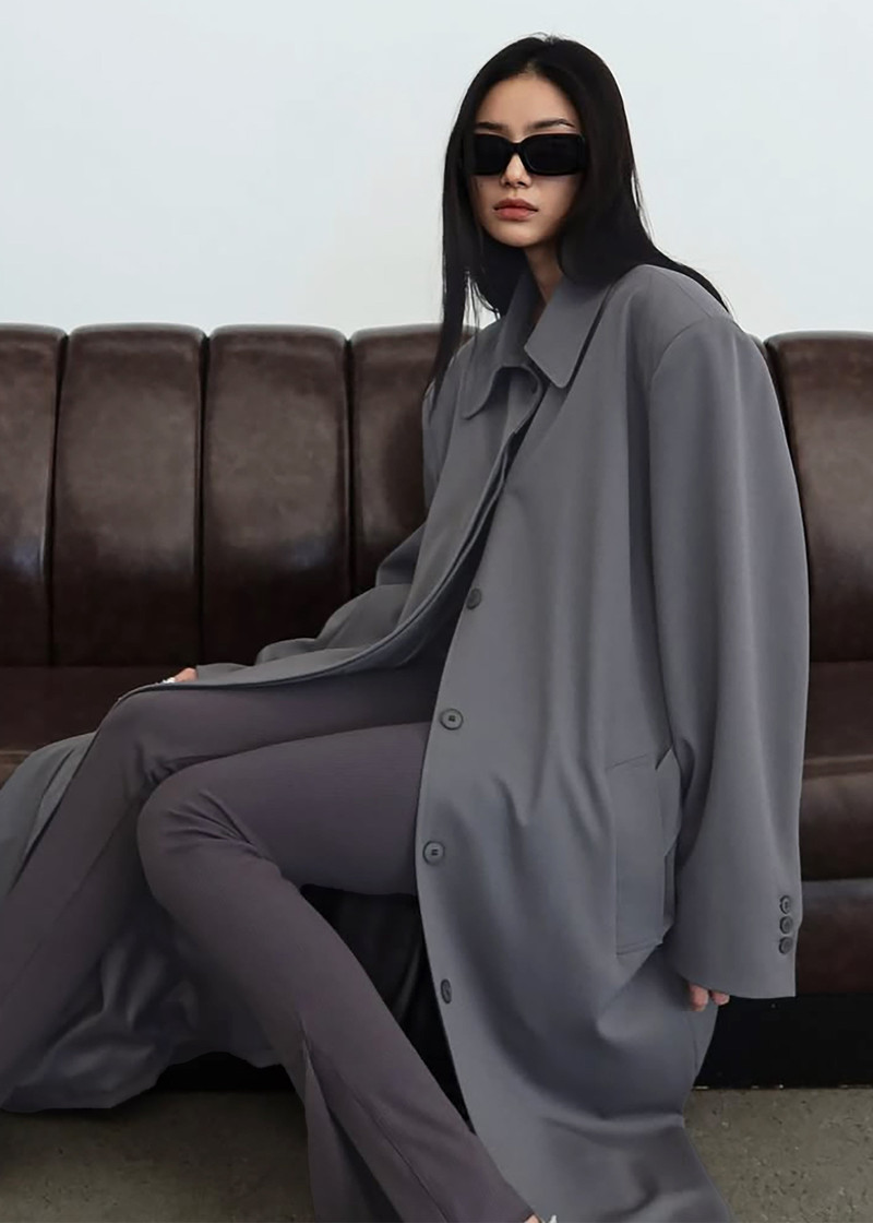 Indore Long Coat - Grey 8
