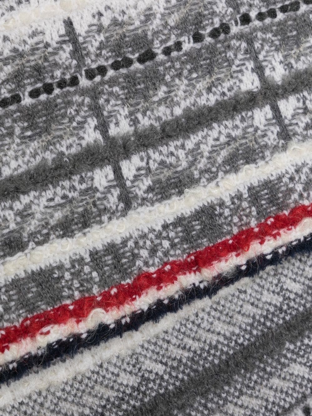 tartan-check wool scarf - 3