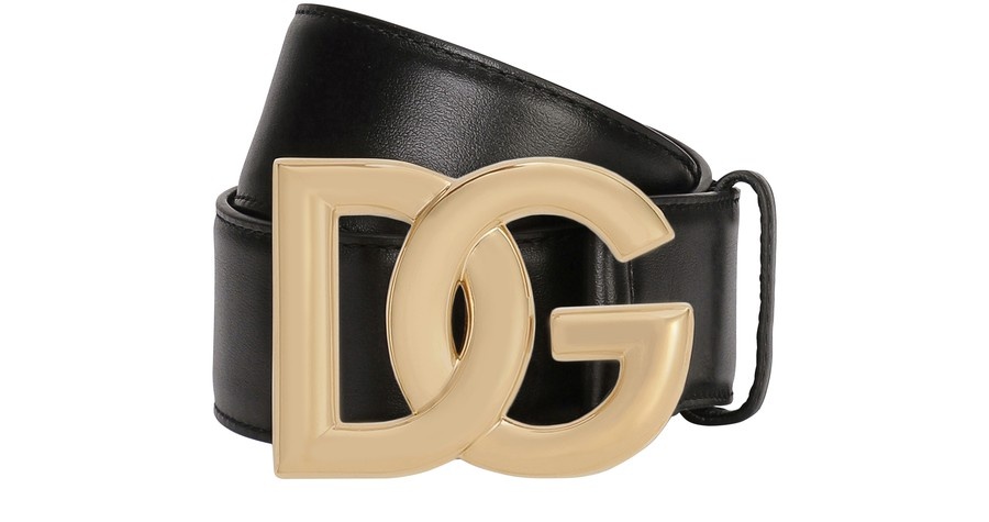 Calfskin belt with DG logo - 1