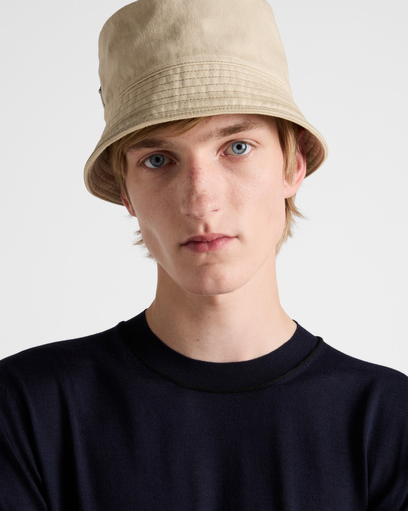 Prada Worn bull-denim bucket hat outlook
