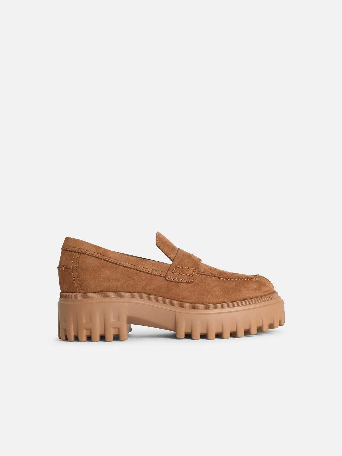 'H700' CAMEL SUEDE LOAFERS - 1