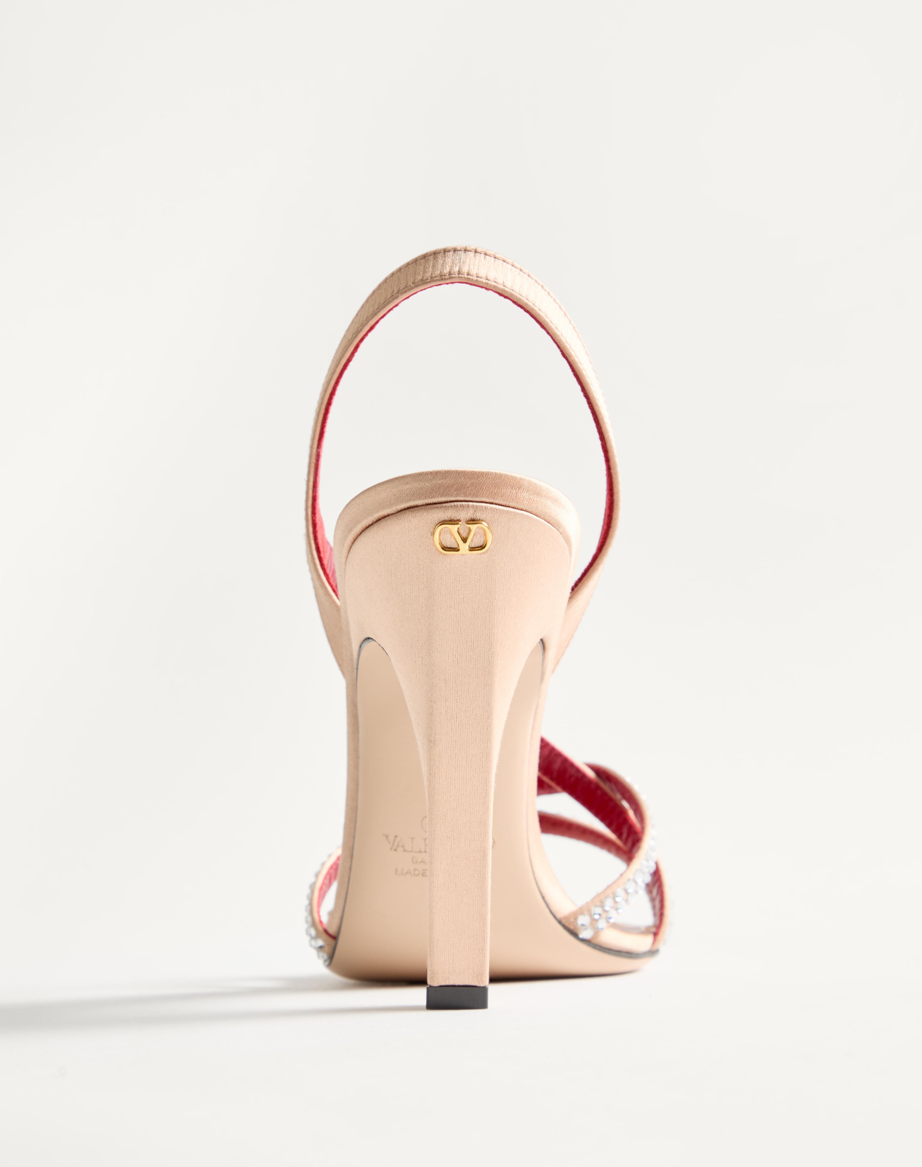 DANS LE FOYER SATIN SANDAL WITH CRYSTALS 105MM - 7