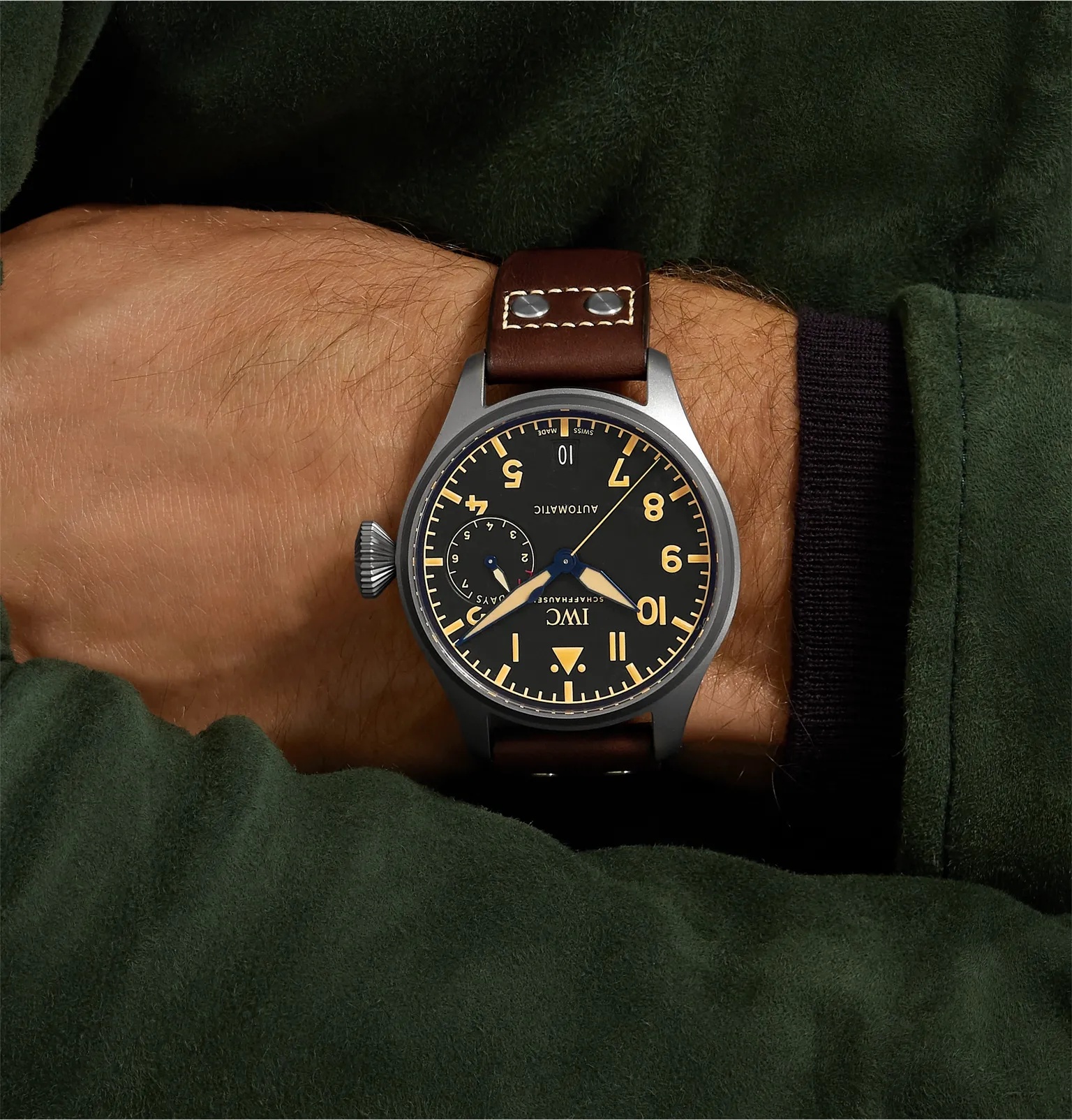 Big Pilot's Heritage Automatic 46.2mm Titanium and Leather Watch, Ref. No. IW501004 - 2