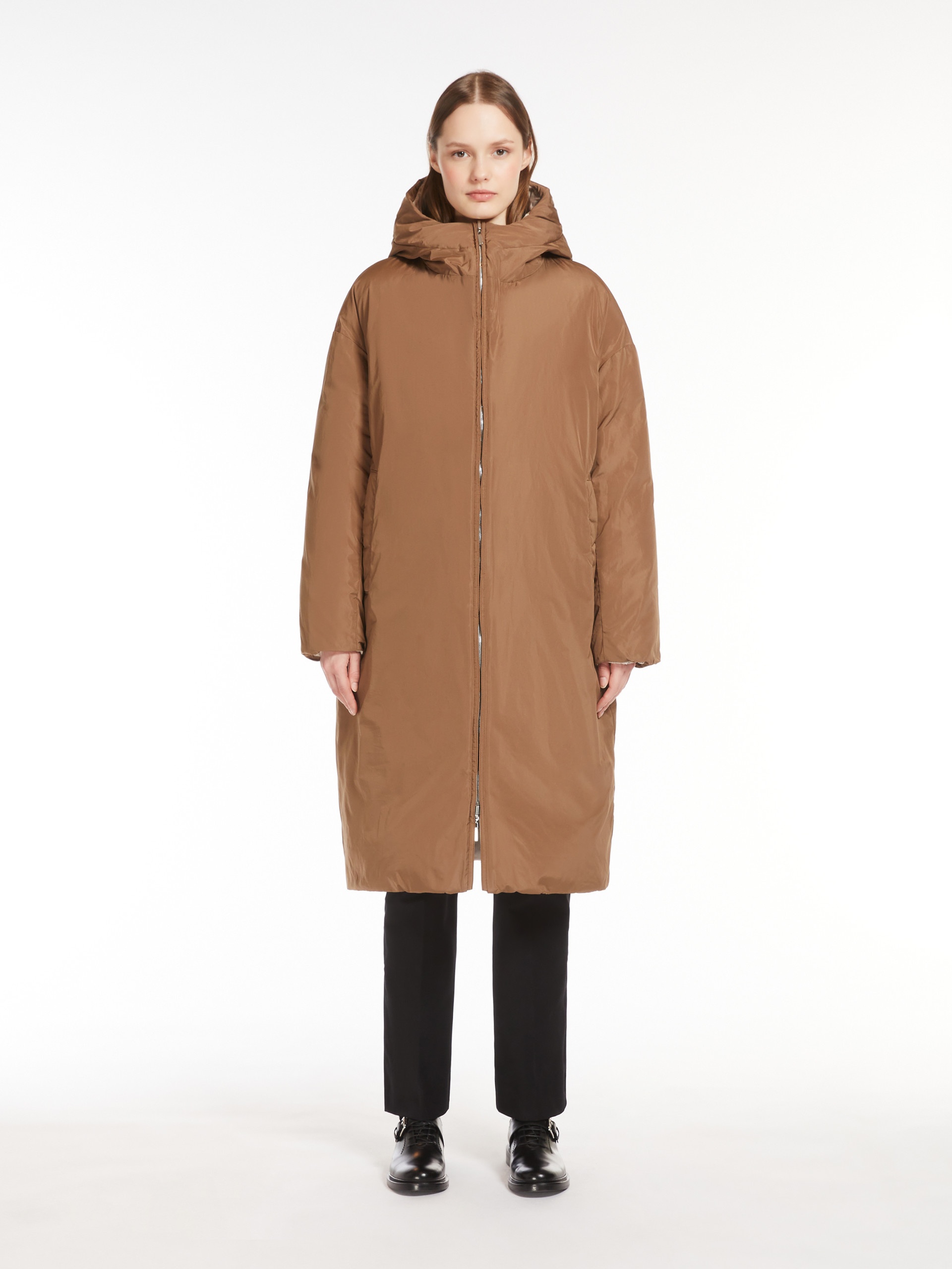 TAFFPI Long, reversible taffeta parka - 5