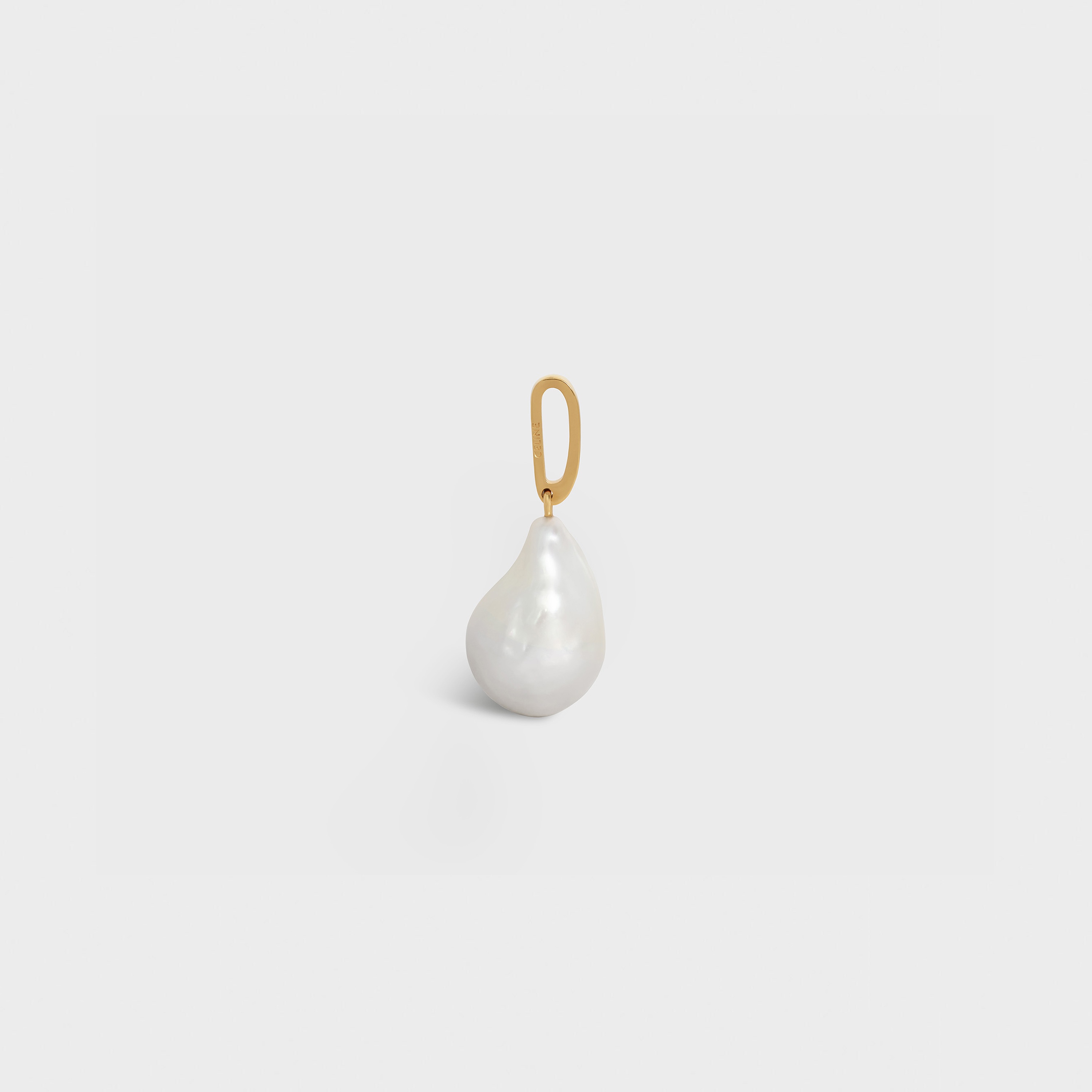 Celine Separables Baroque Pendant in Brass with Gold Finish and Cultured Pearl - 3