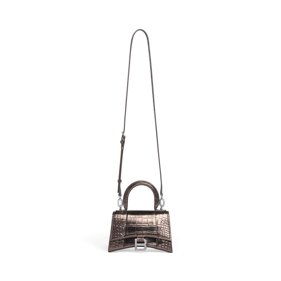 Balenciaga Hourglass XS Crocodile-Embossed Top-Handle Bag - Bergdorf Goodman