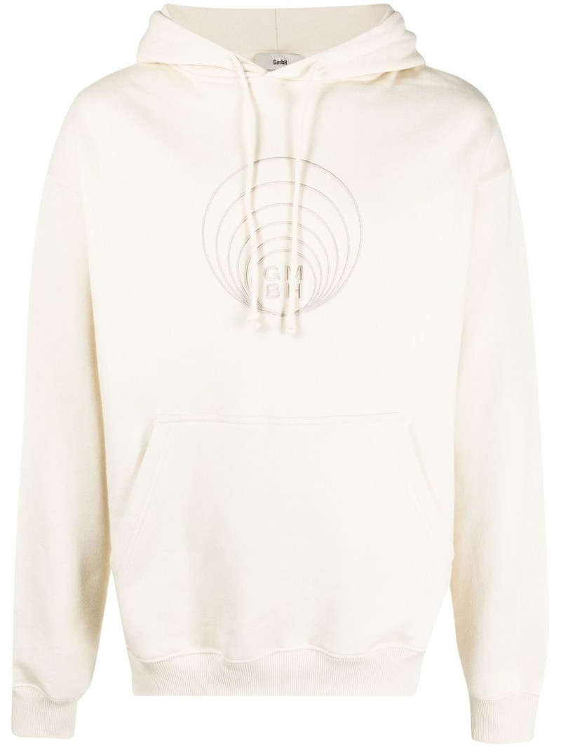 logo-embroidered organic cotton hoodie 1