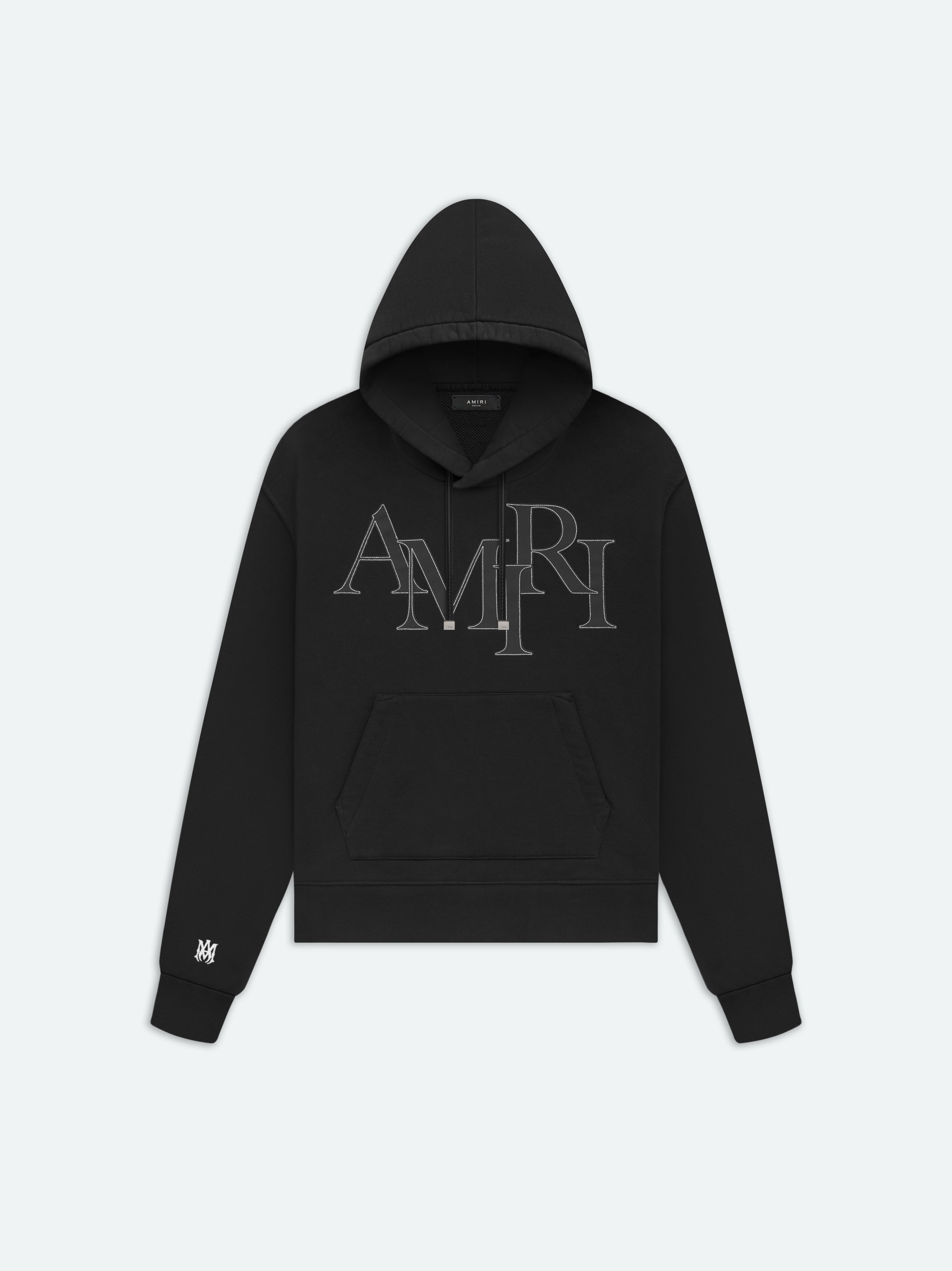 AMIRI STAGGERED LOGO HOODIE - 1