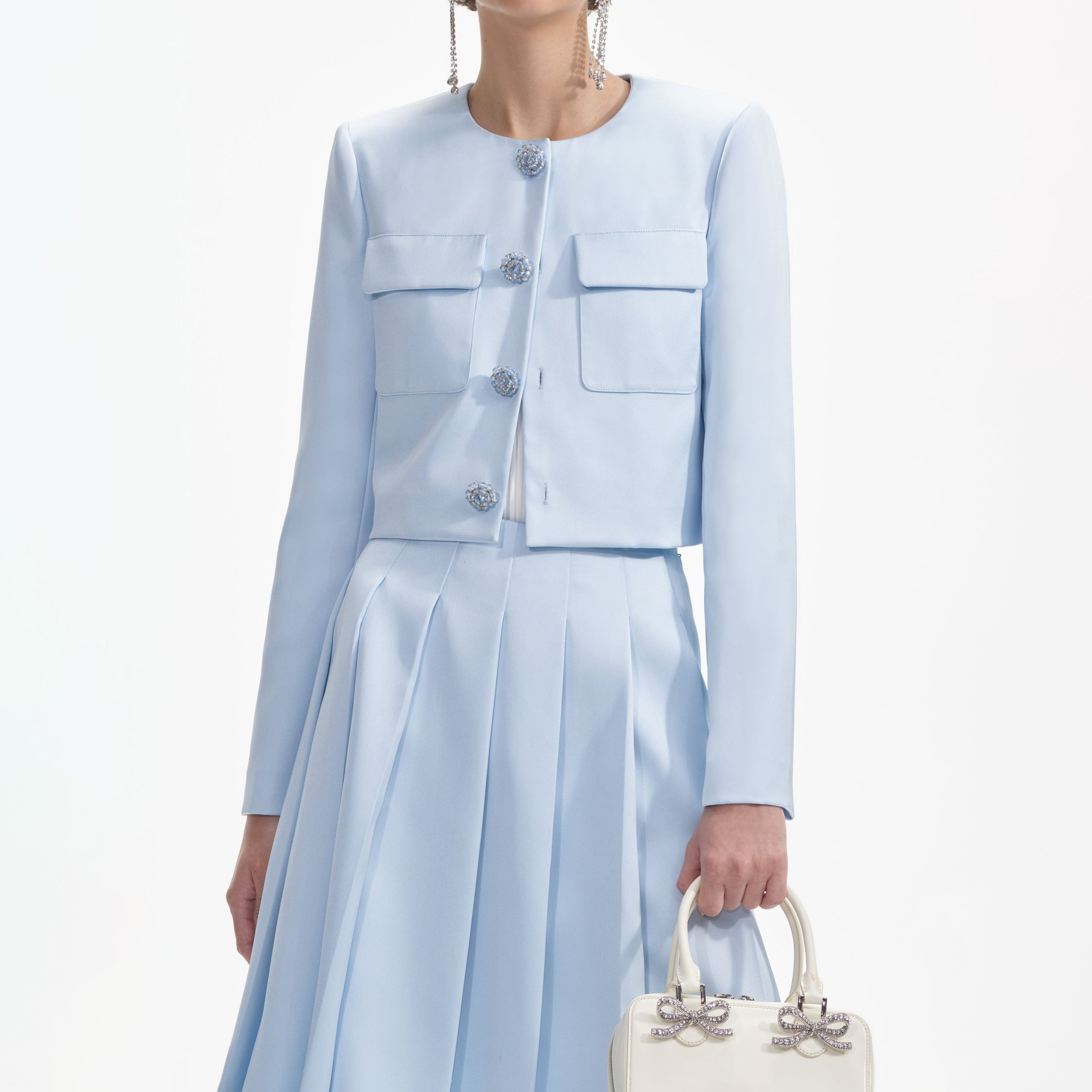 Blue Satin Jacket - 4