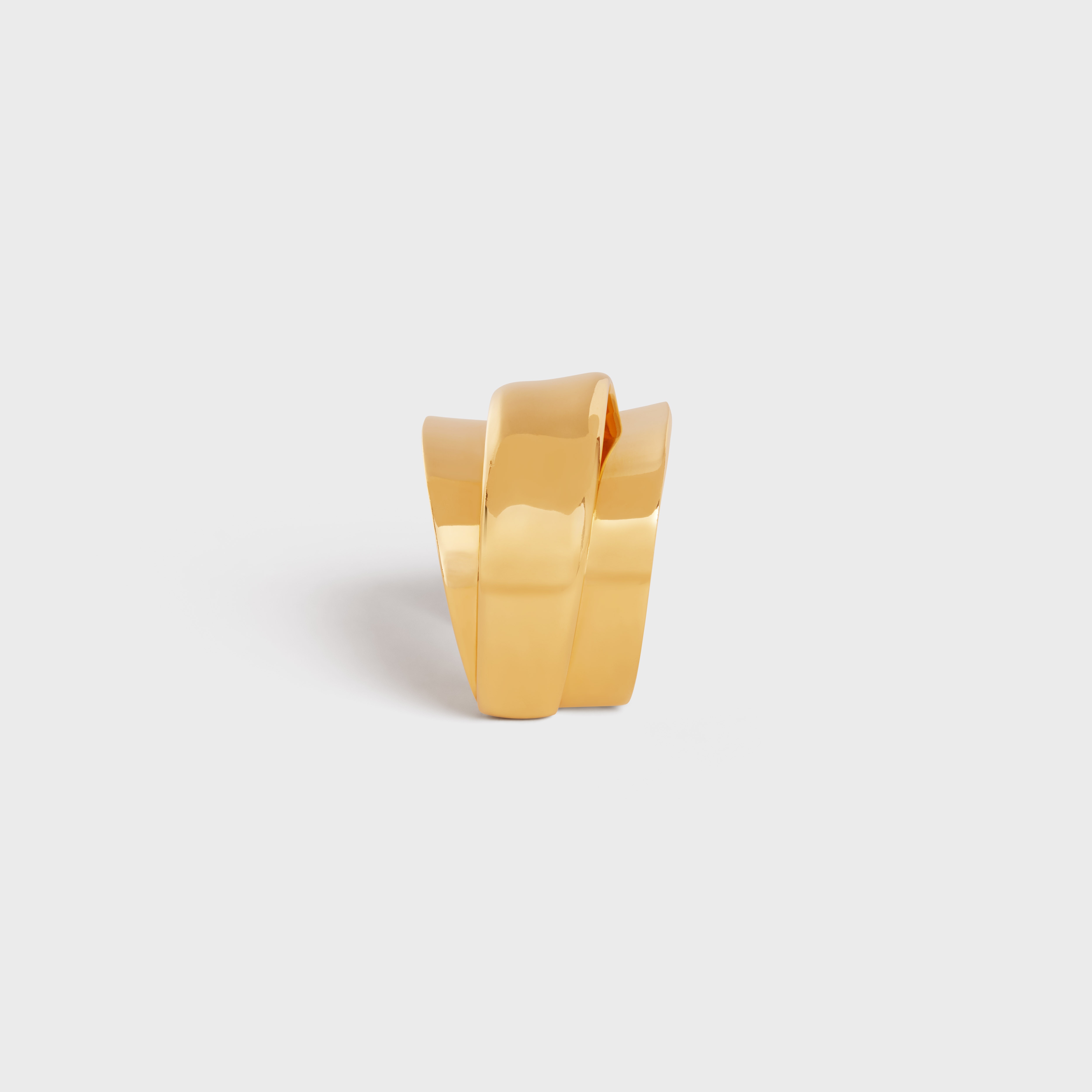 Formes Simples Interlaced Cuff in Brass with Gold Finish - 3