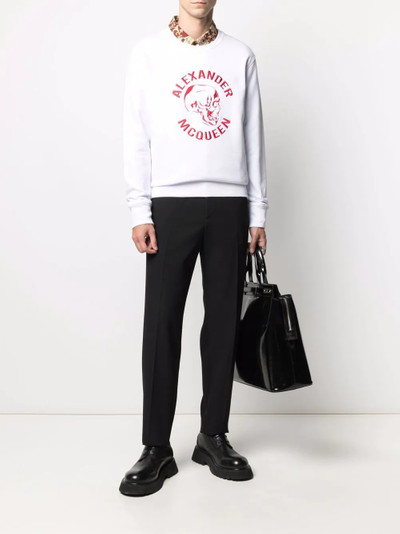 Alexander McQueen embroidered skull logo sweatshirt outlook