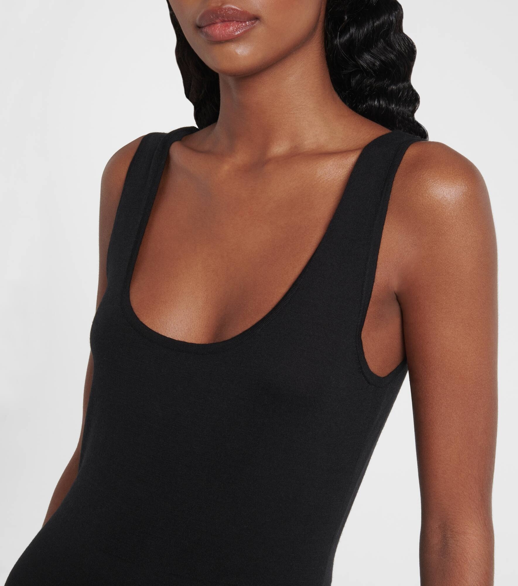 Padded wool-blend minidress - 4
