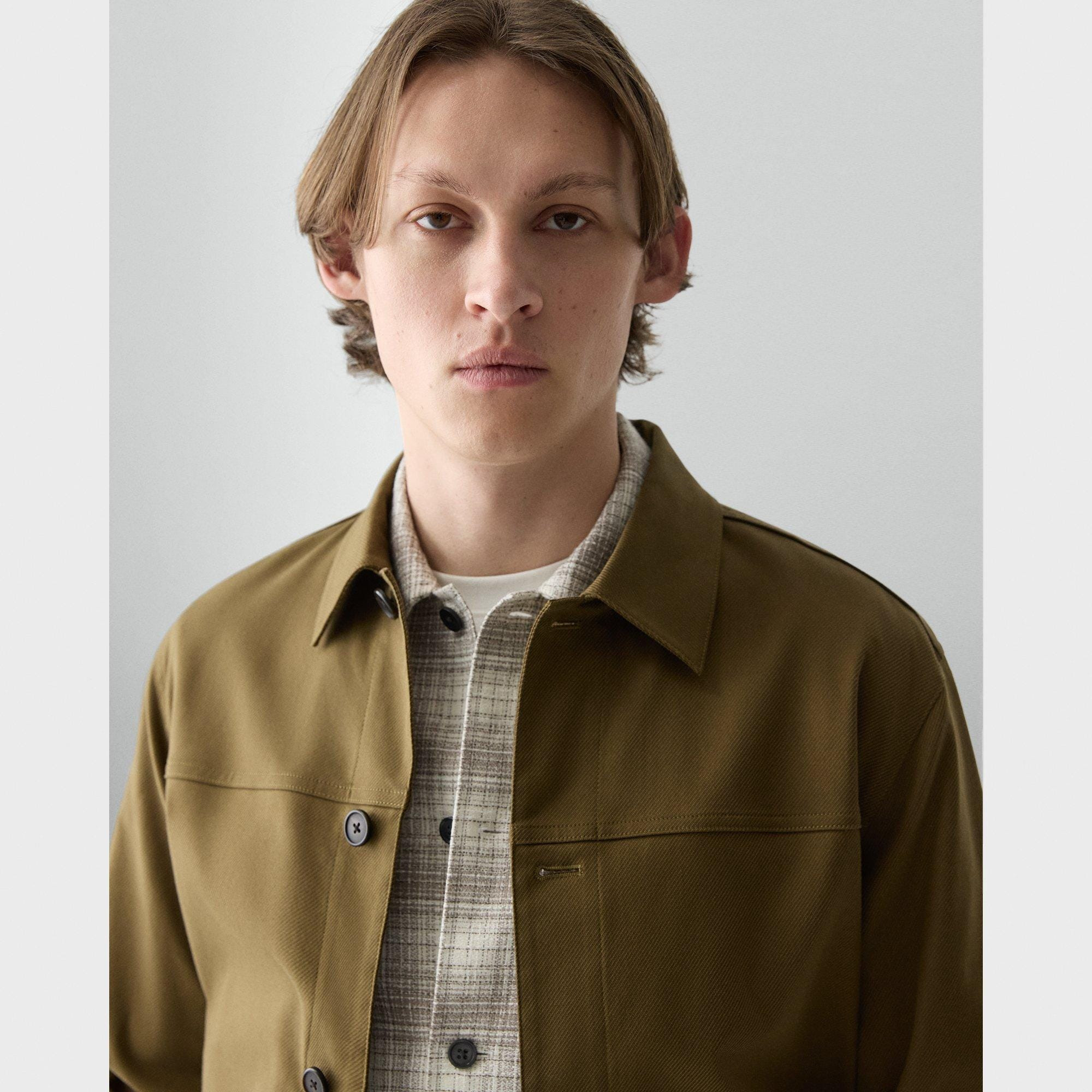 Button Jacket in Twill Stretch - 5