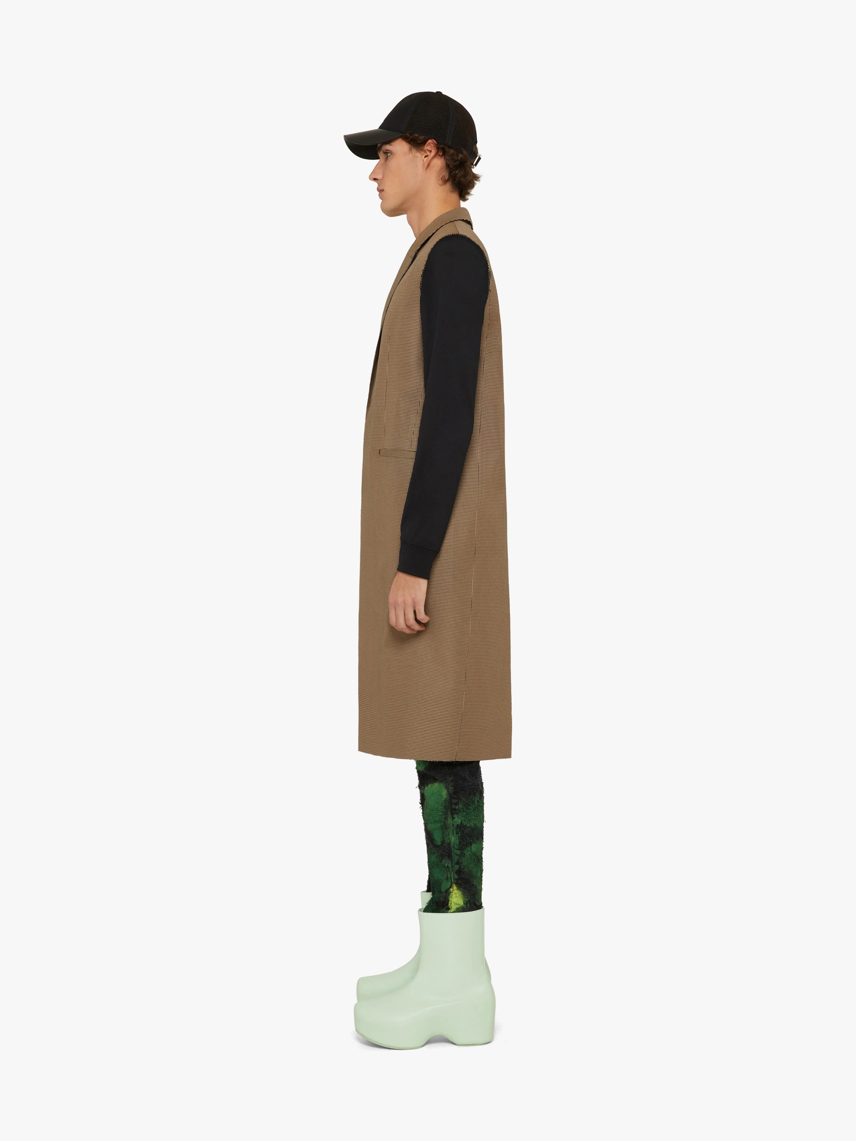COAT IN TECHNICAL FIBER WITH RAW EDGES - 3