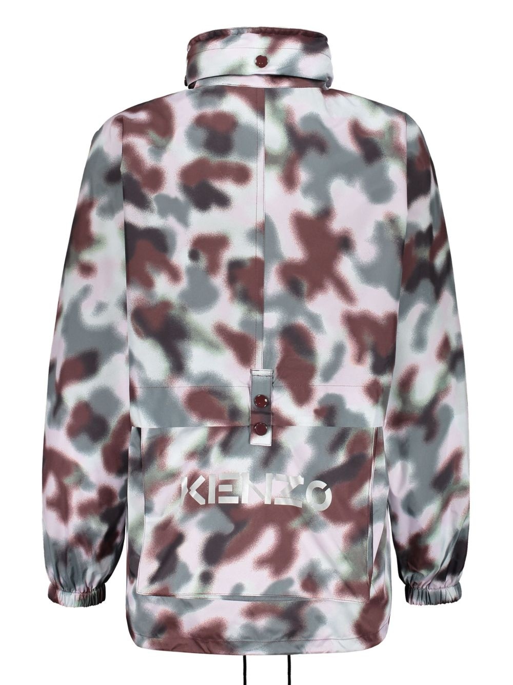 logo-print oversized jacket - 2