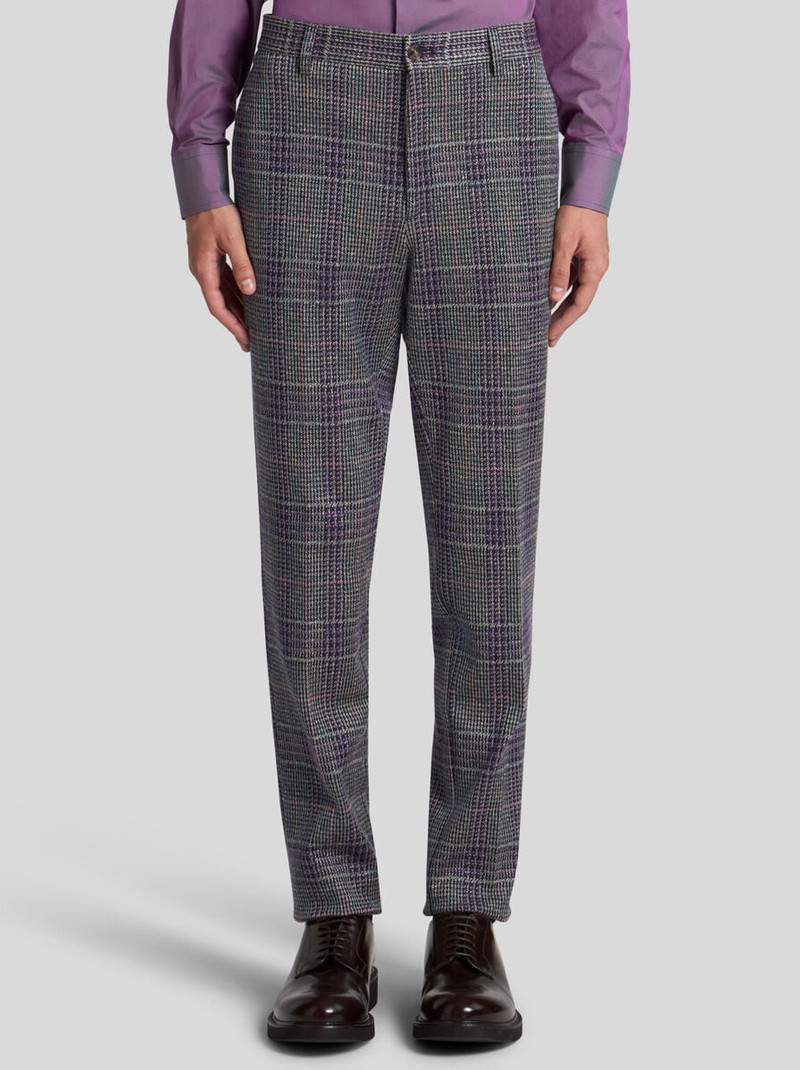 Etro CHECK COTTON-BLEND TROUSERS outlook