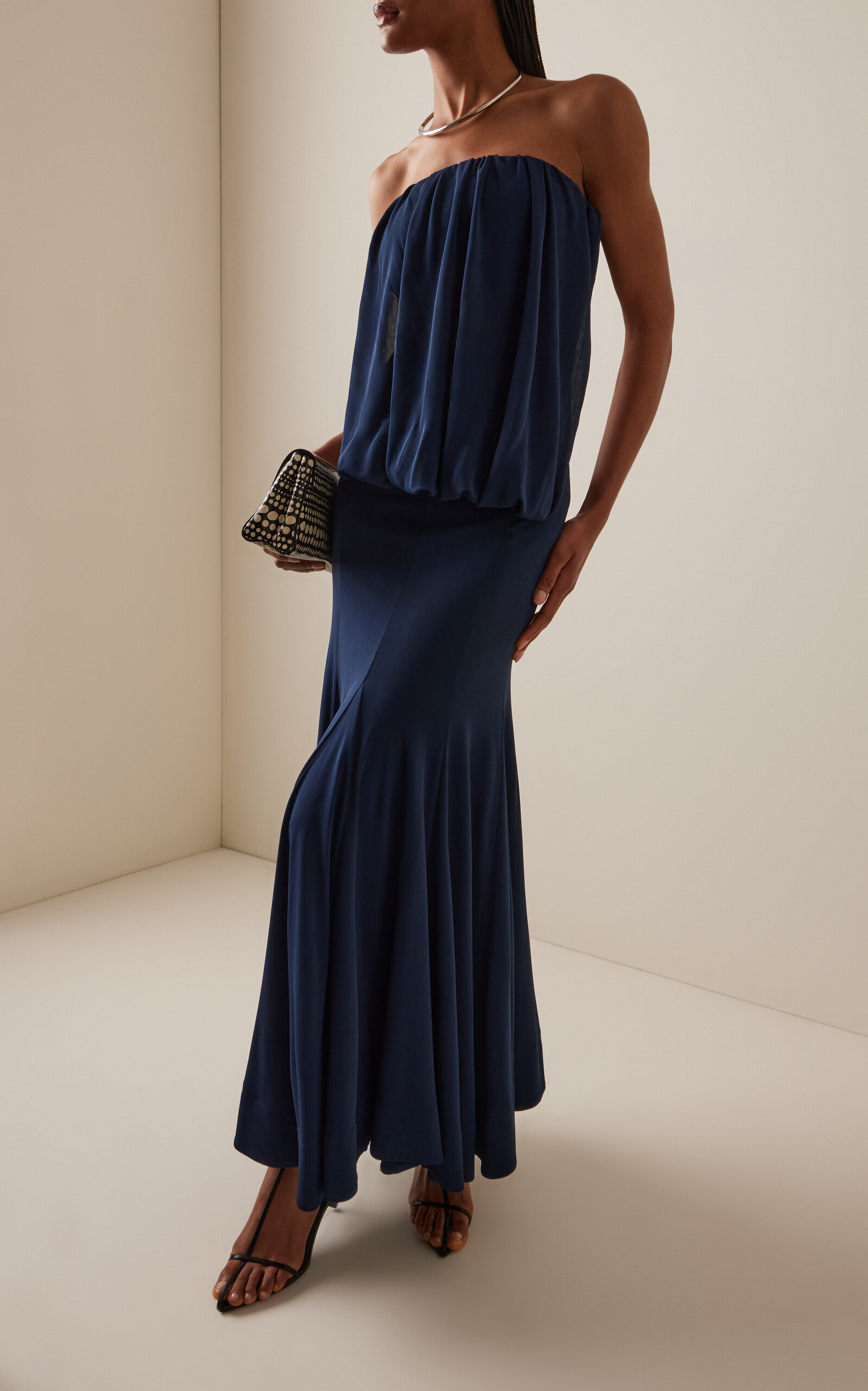 Yael Jersey Matte Maxi Dress navy - 2
