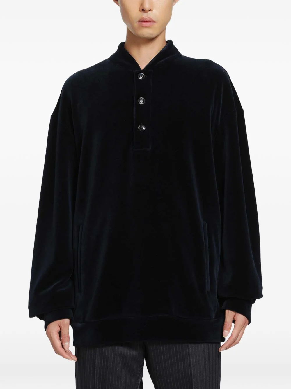 velvet polo shirt - 1