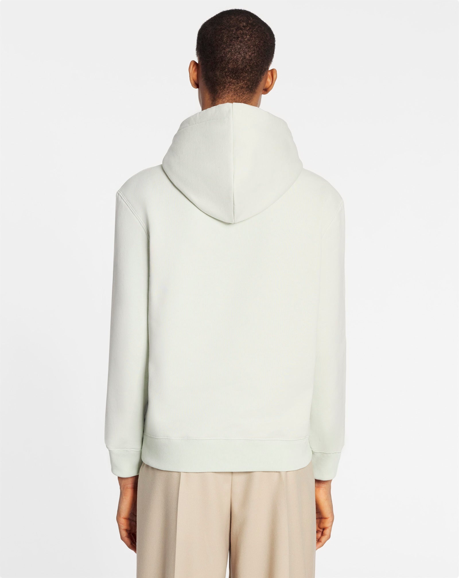 CLASSIC FIT LANVIN EMBROIDERED HOODY IN COTTON FLEECE - 5