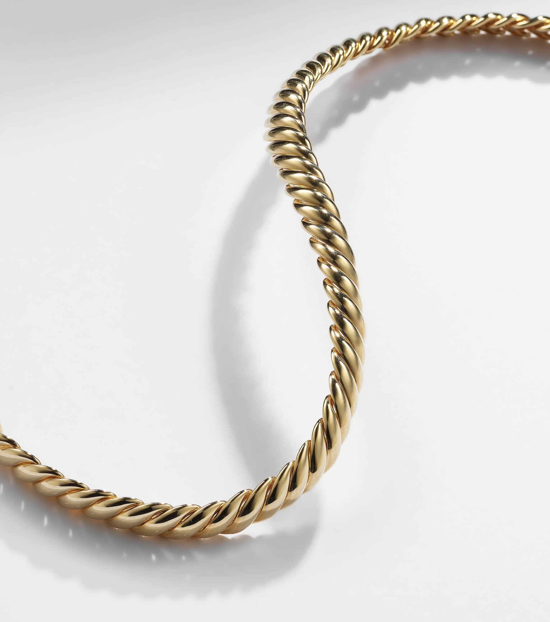 Sculpted Cable 18kt gold choker - 5