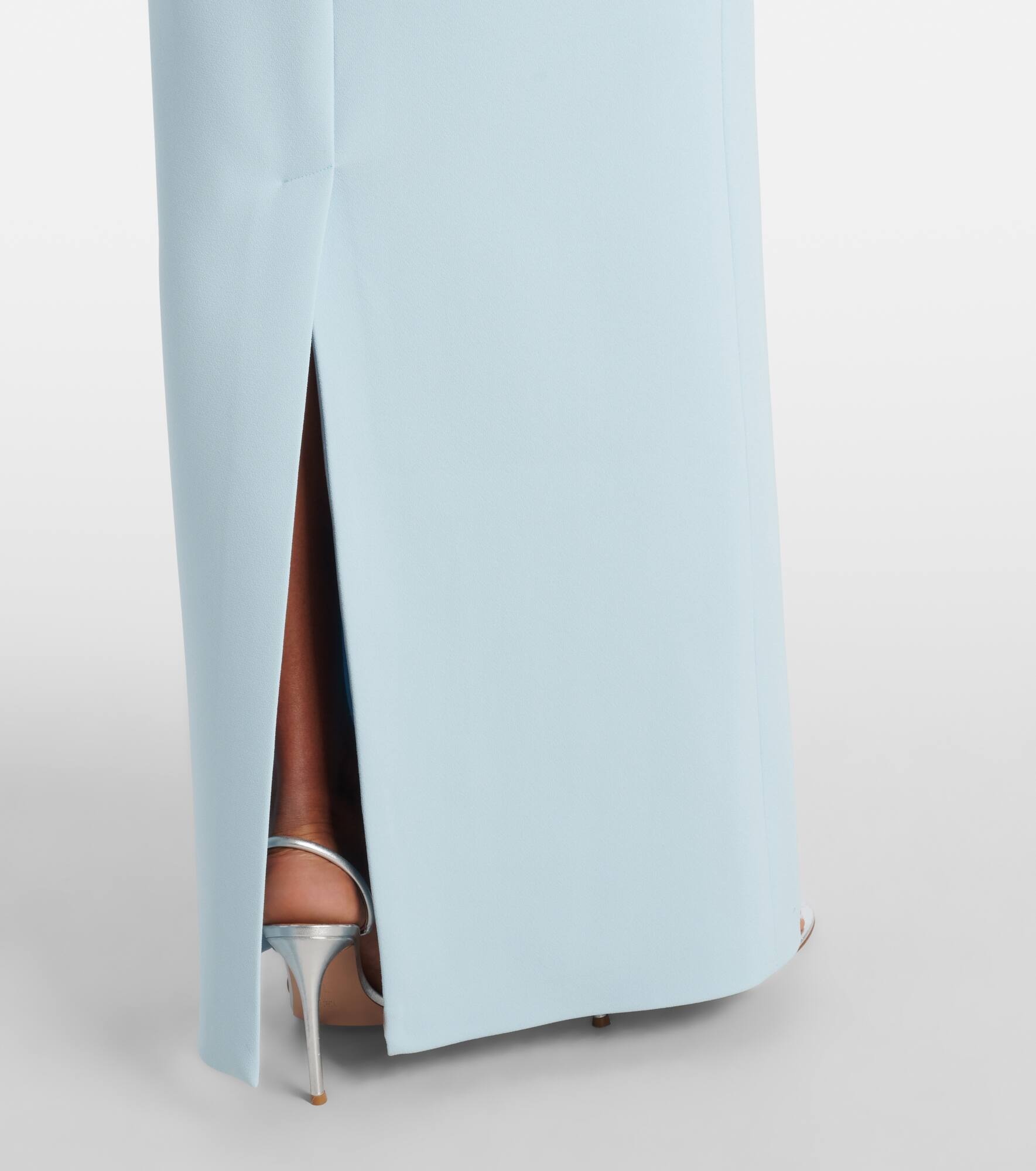 One-shoulder heavy crêpe gown - 5